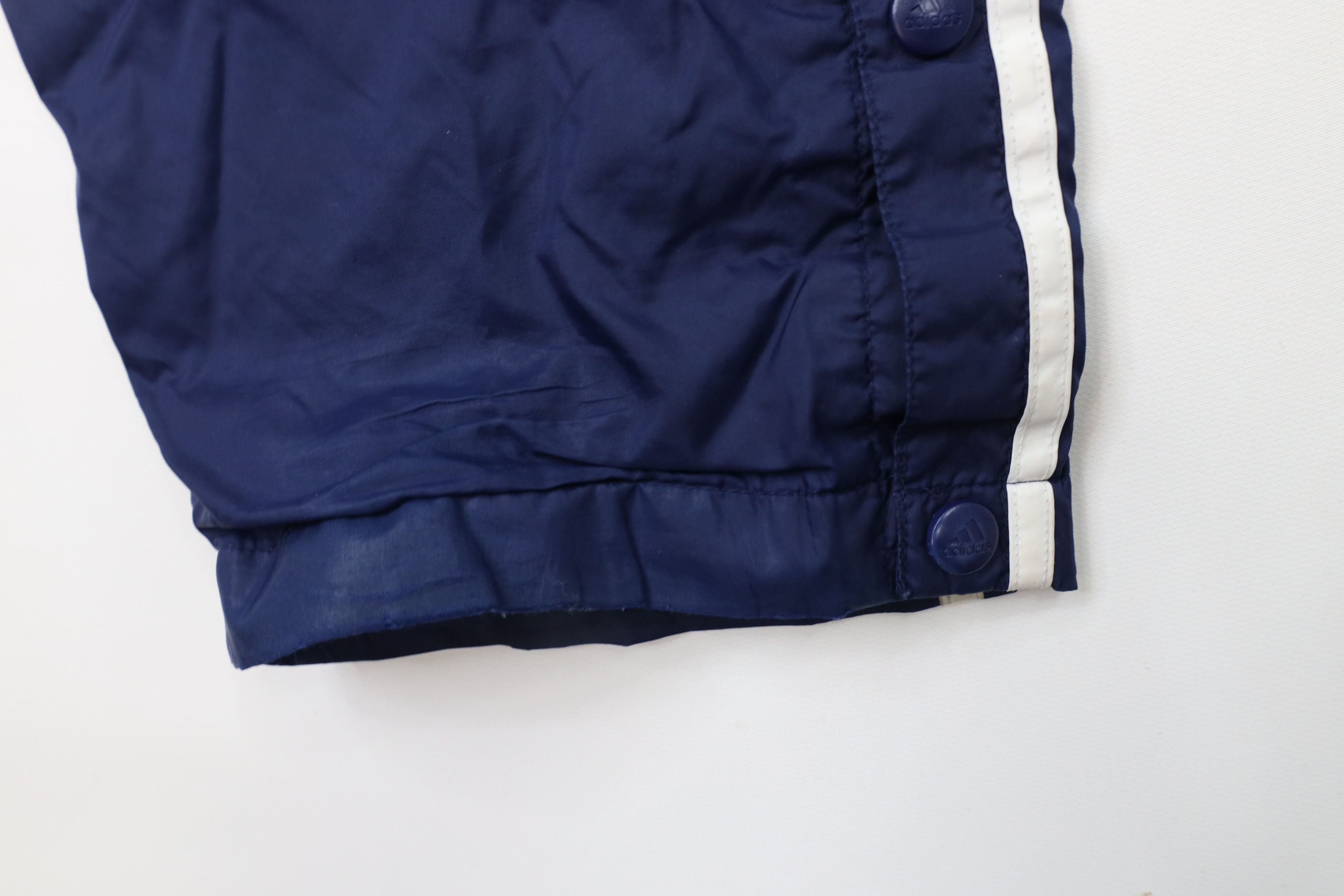 Adidas × Vintage Vintage 90s Adidas Spell Out Lined Tearaway Pants Blue Size US 34 / EU 50 - 16 Thumbnail