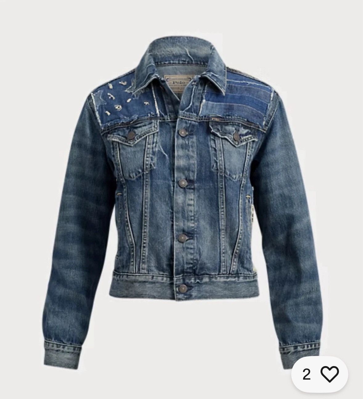 Polo Ralph Lauren Polo Ralph Lauren Patchwork Denim Trucker Jacket Sz XS Size XS / US 0-2 / IT 36-38 - 6 Thumbnail