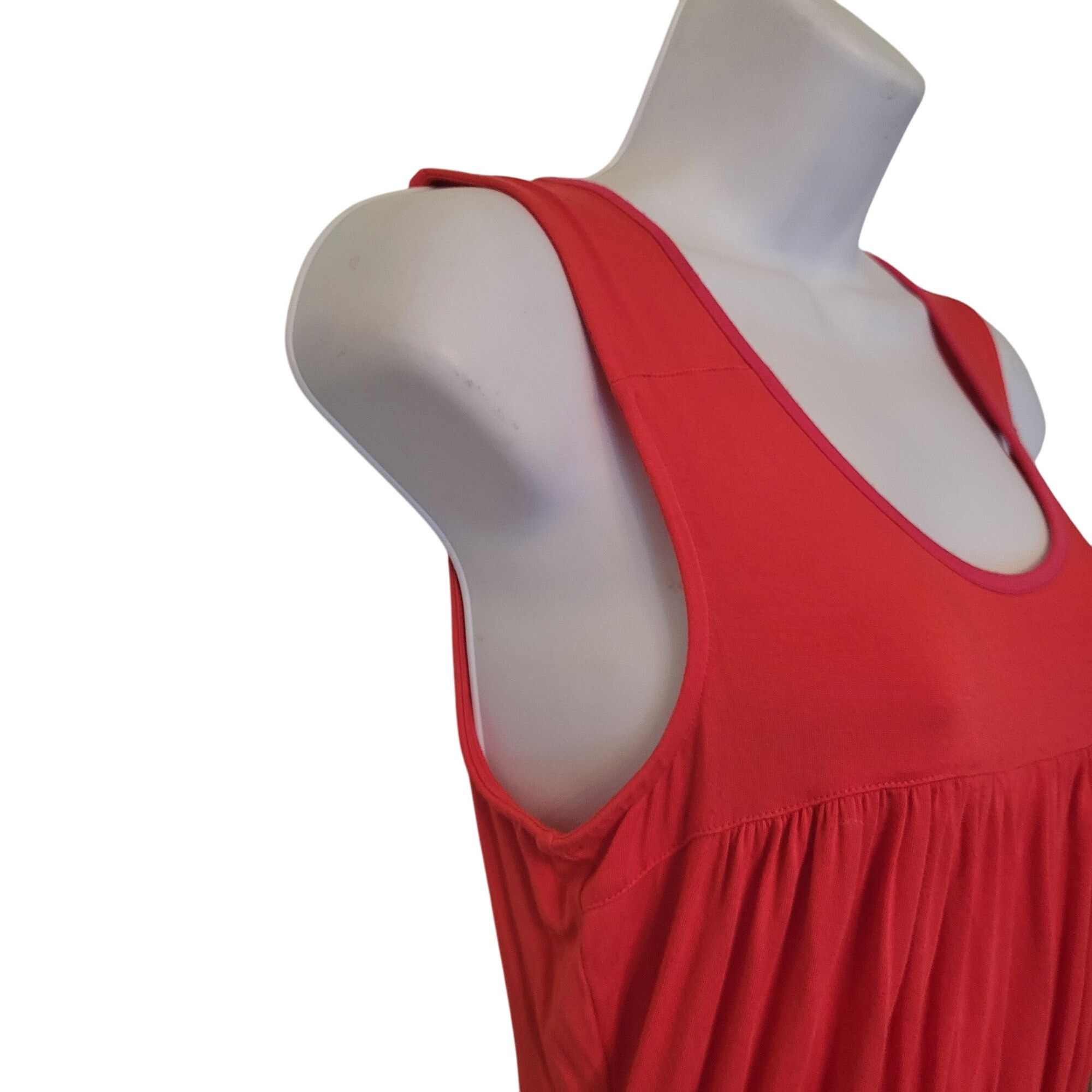 Anthropologie Anthropologie Girls From Savoy Red Sleeveless Midi Dress S Size S / US 4 / IT 40 - 3 Thumbnail
