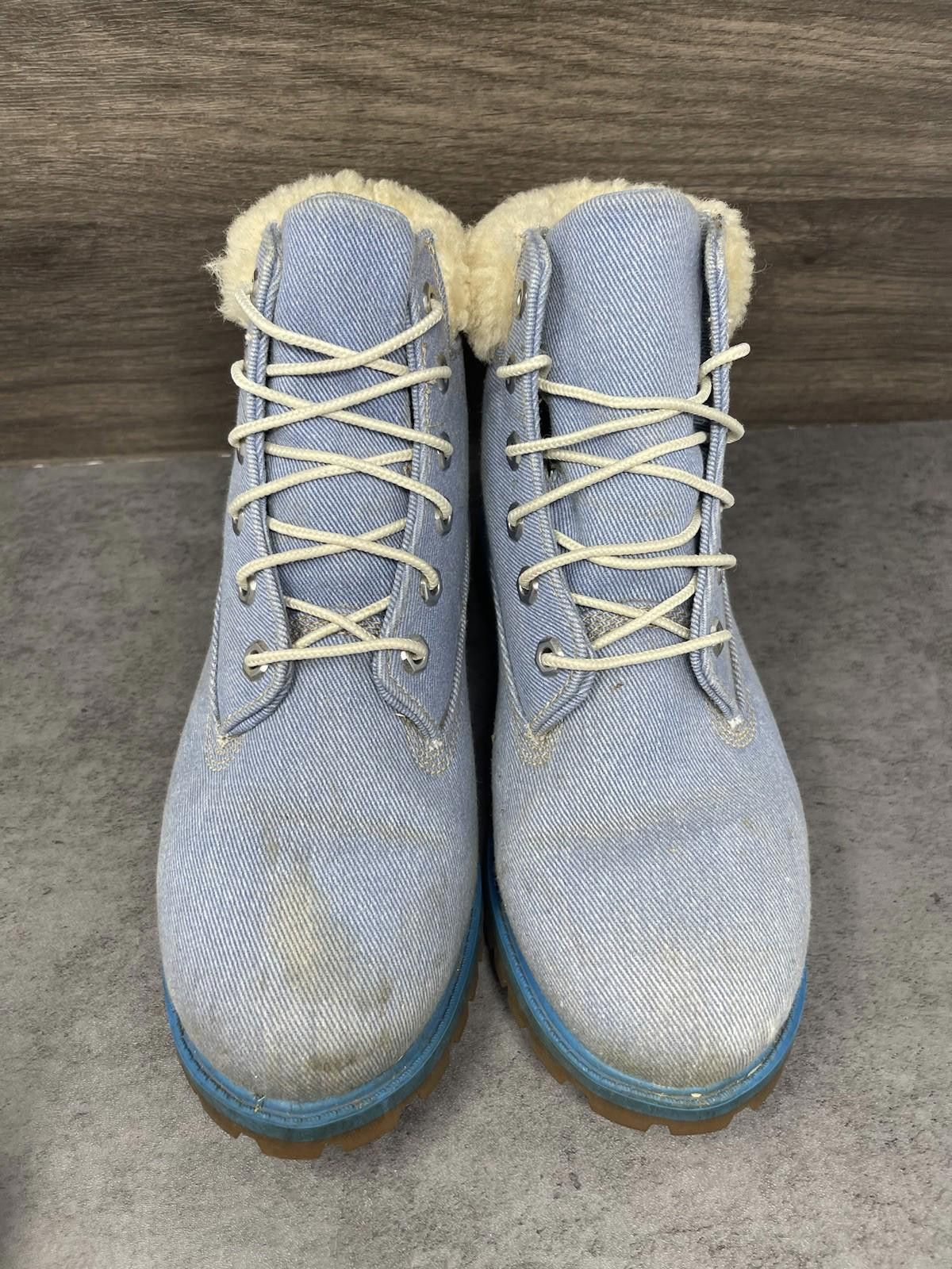 Timberland Timberland Just Don 6 Inch Boots Mens Size 7 Blue Denim Fur Size US 7 / EU 40 - 3 Thumbnail