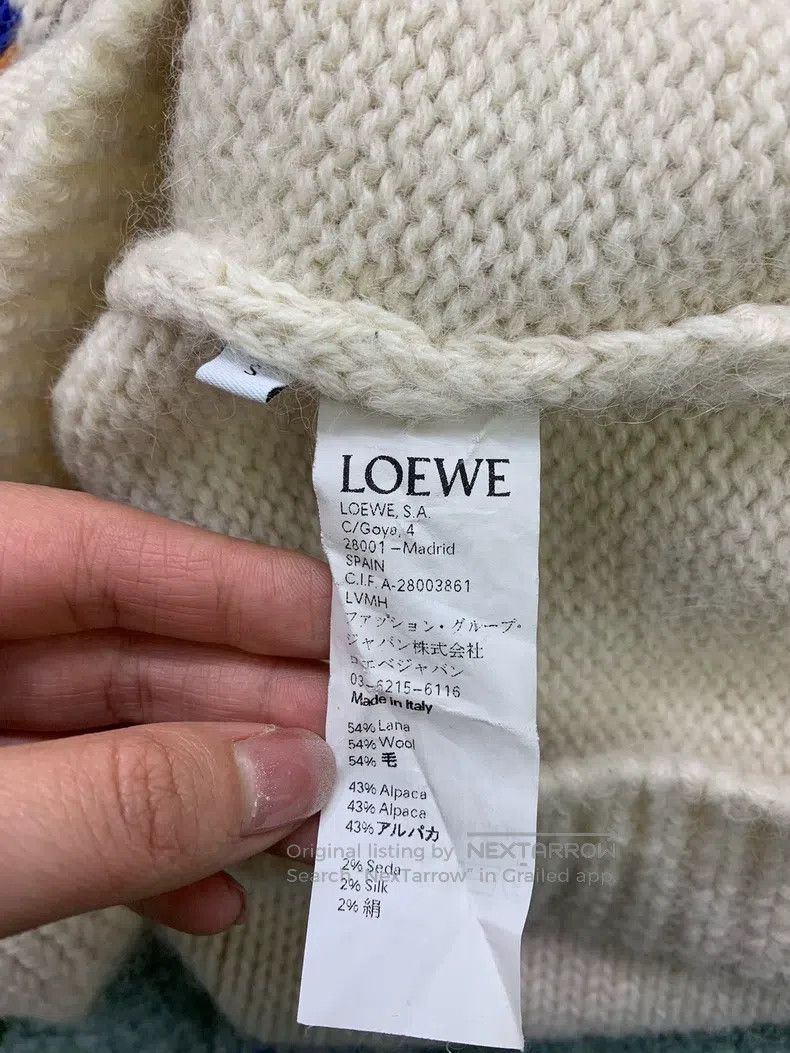 Loewe Loewe Beige collar letter print knit top Size S / US 4 / IT 40 - 5 Thumbnail