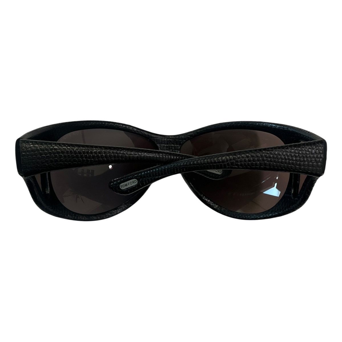 Tom Ford TOM FORD Natasha Textured Leather Wrapped Shield Sunglasses Size ONE SIZE - 7 Thumbnail