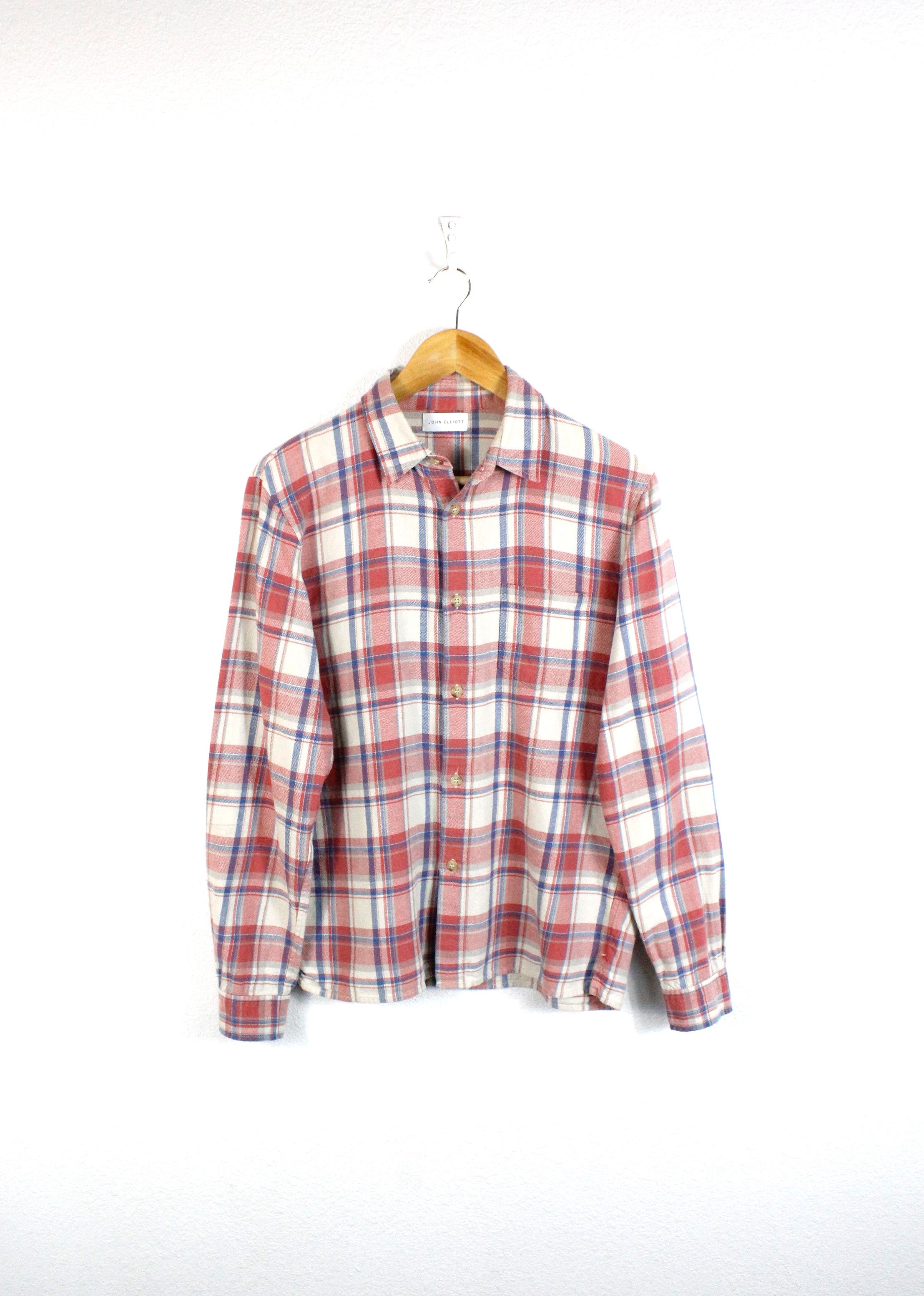 Flannel × John Elliott John Elliott Red Check Flannel Shirt Size 2 Size US S / EU 44-46 / 1 - 1 Thumbnail