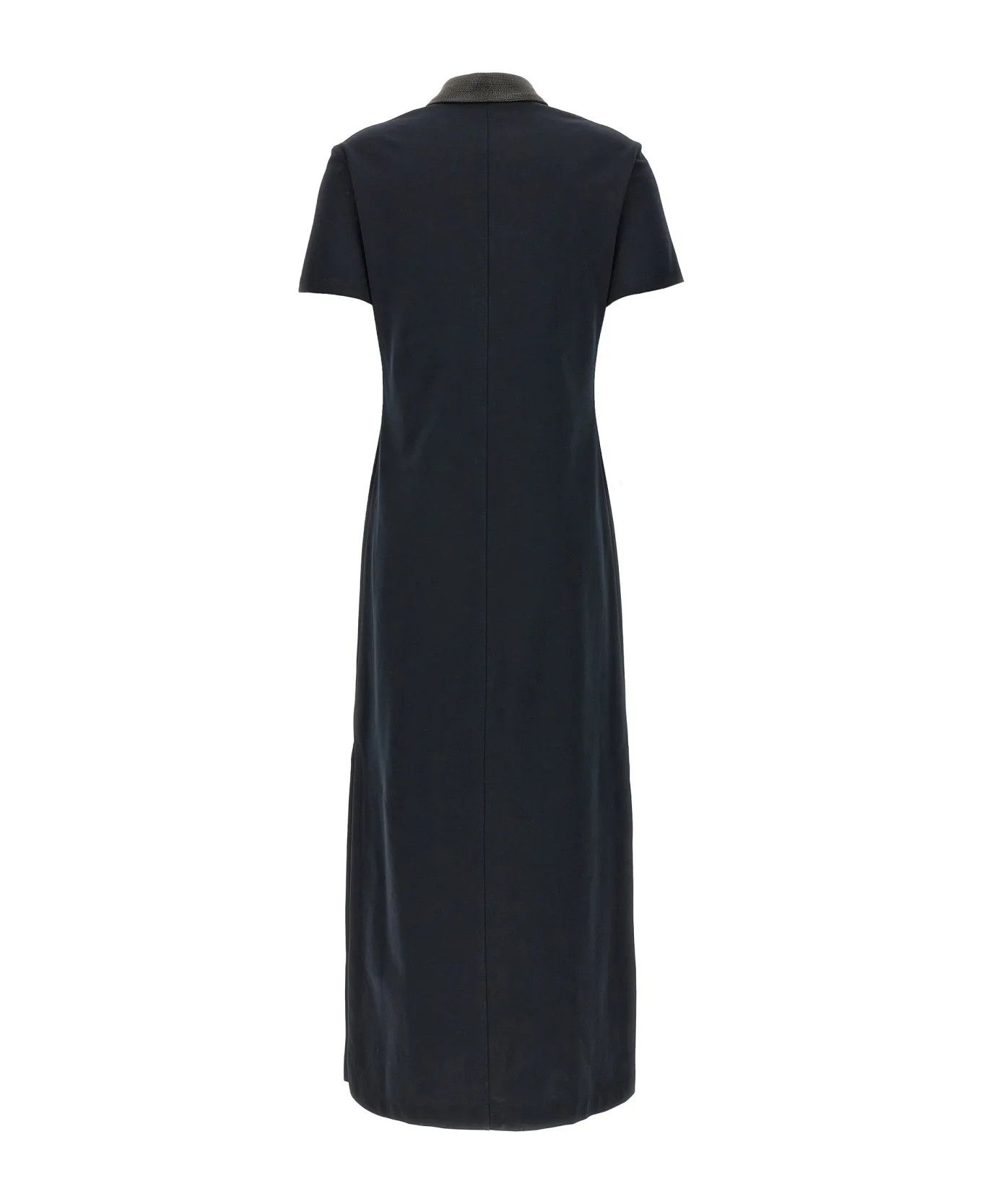 Brunello Cucinelli o1y0725 Maxi Dress in Black Size M / US 6-8 / IT 42-44 - 4 Thumbnail