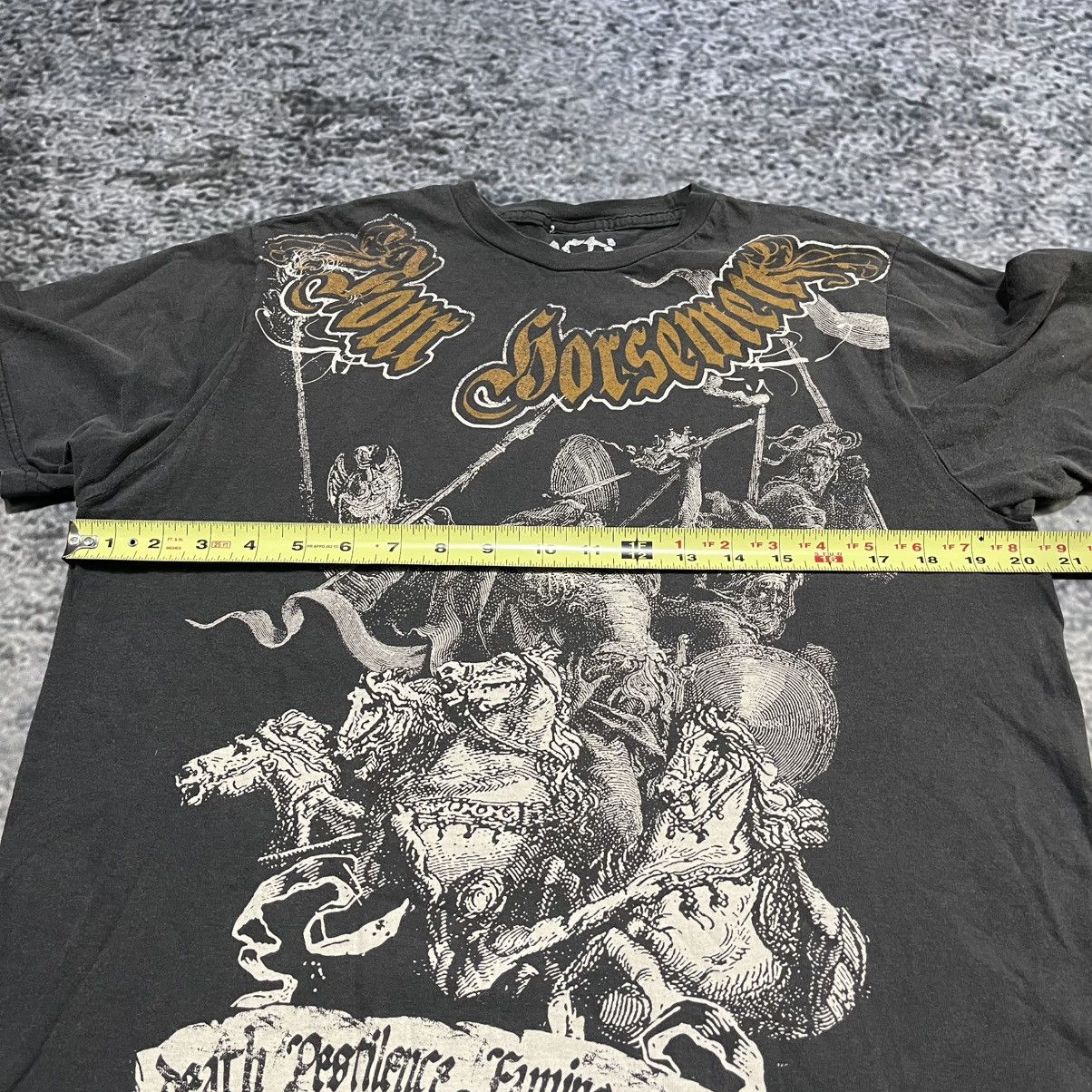 Affliction Sanctifty Skull Cyber Grunge Skater Y2K T Shirt Medium Size US M / EU 48-50 / 2 - 7 Thumbnail