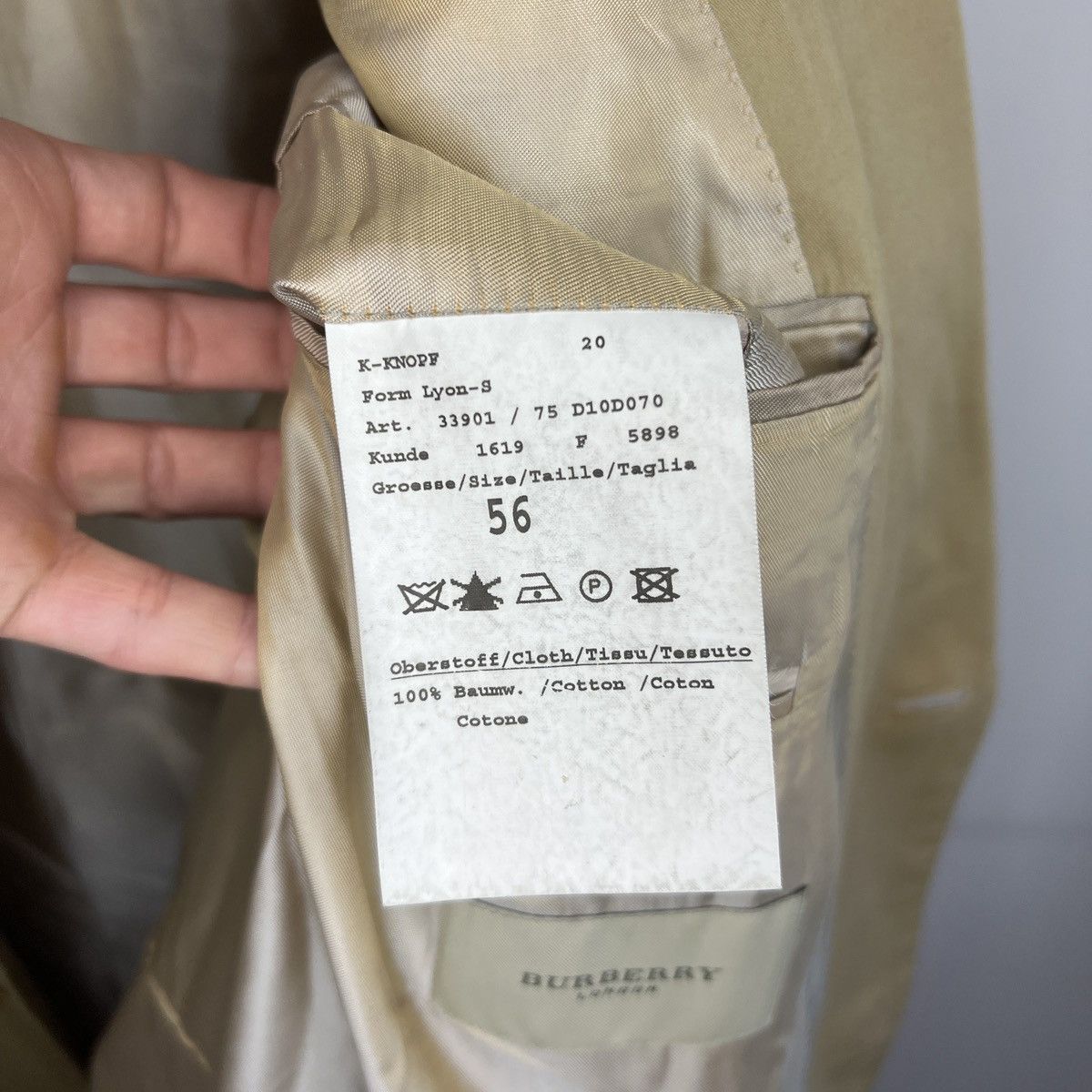 Burberry Vintage Burberry blazer beige jacket coat Size 48R - 7 Thumbnail
