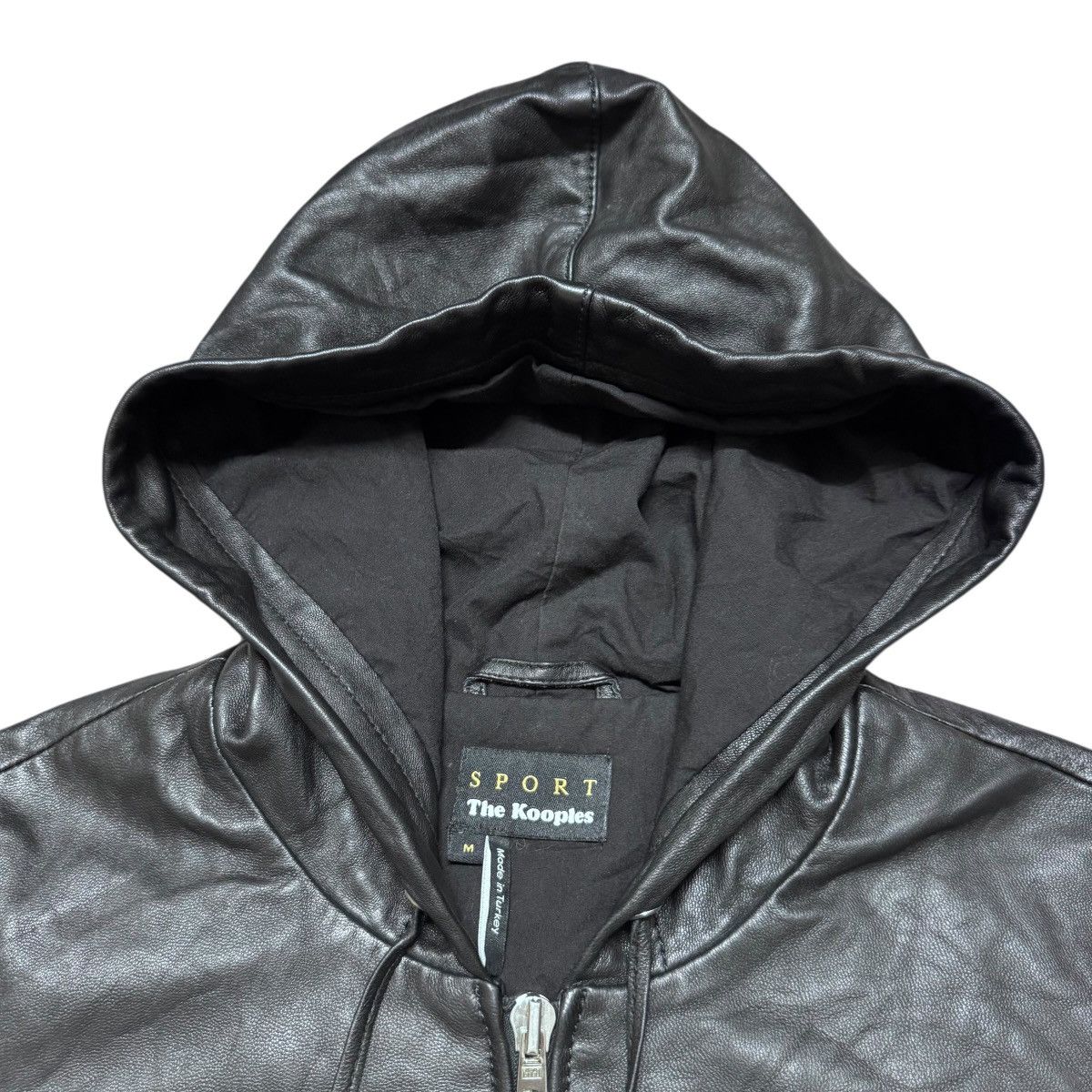 The Kooples The Kooples Leather Bomber Jacket Hooded Fluer Size US M / EU 48-50 / 2 - 10 Thumbnail
