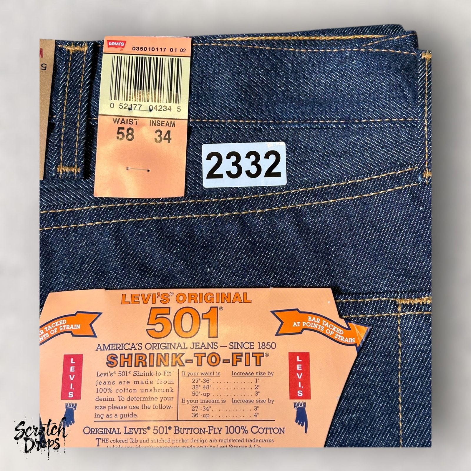 Levi's Vintage Levi’s 501xx Shrink-to-Fit Jeans In USA W58 L34 NWT Size US 42 / EU 58 - 7 Thumbnail
