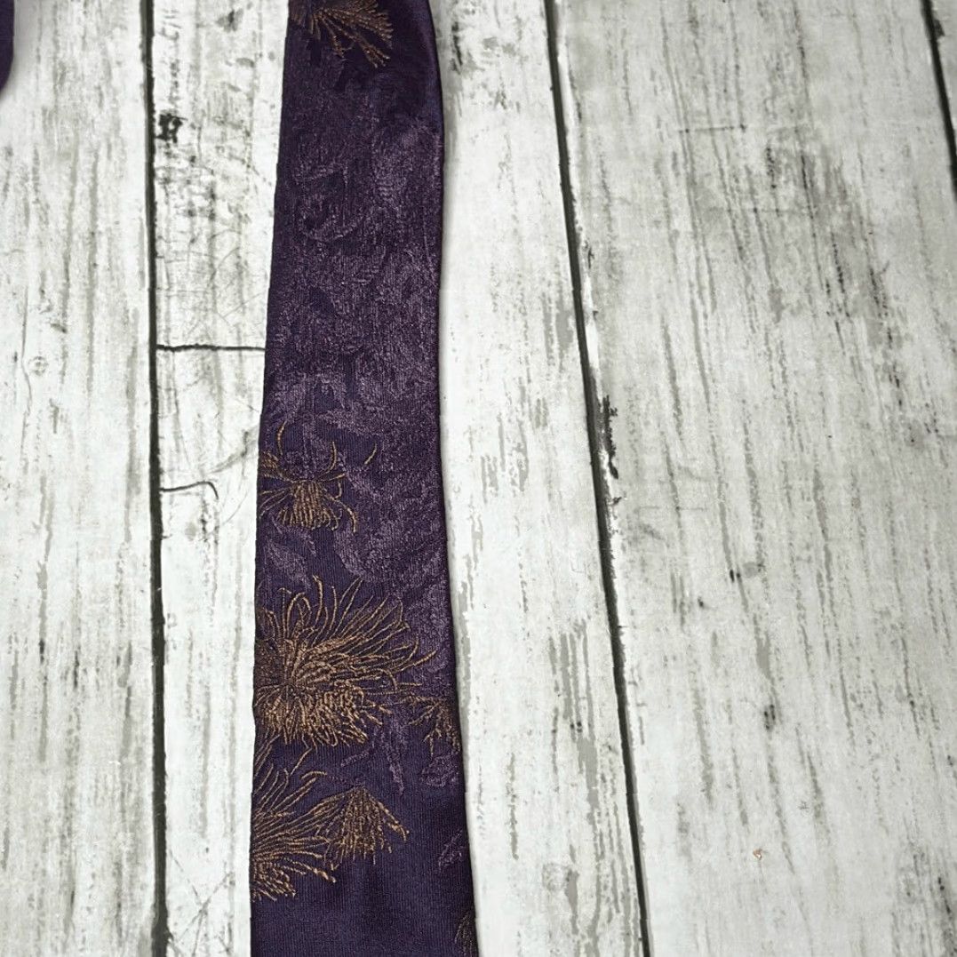 Valentino VALentino Silk Tie Floral Motif Made in Italy Unique Multicolor Green 57 4 NeckTie Men One Size Tie Purple NeckTie Size ONE SIZE - 5 Thumbnail