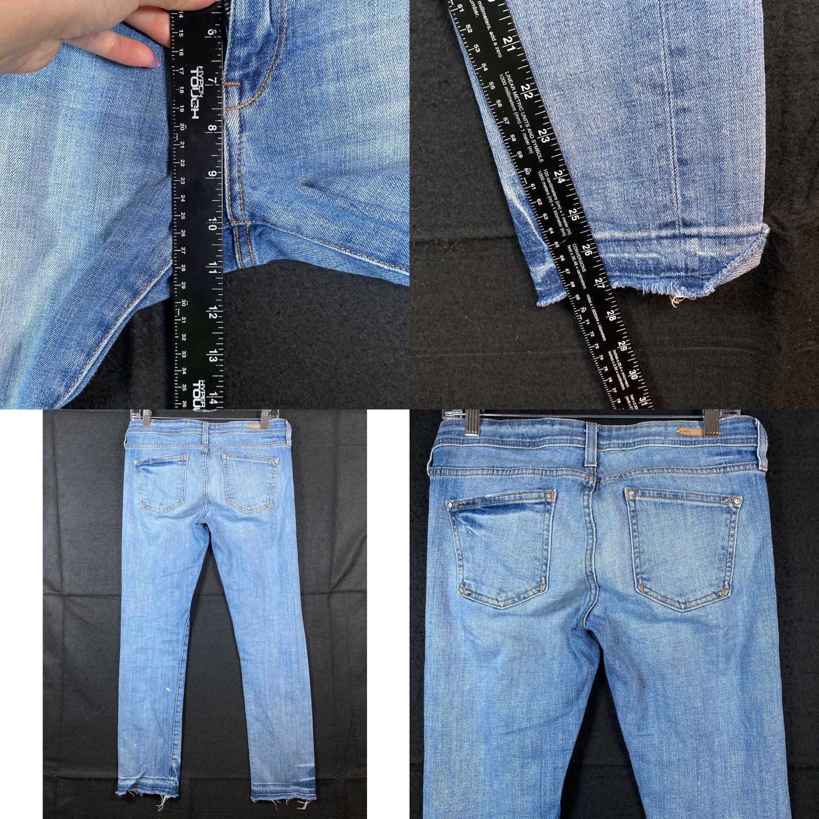Vintage Pilcro and the Letterpress Womens Jeans Blue Denim Cropped Ankle Stretch 26 Size 26" / US 2 / IT 38 - 8 Thumbnail