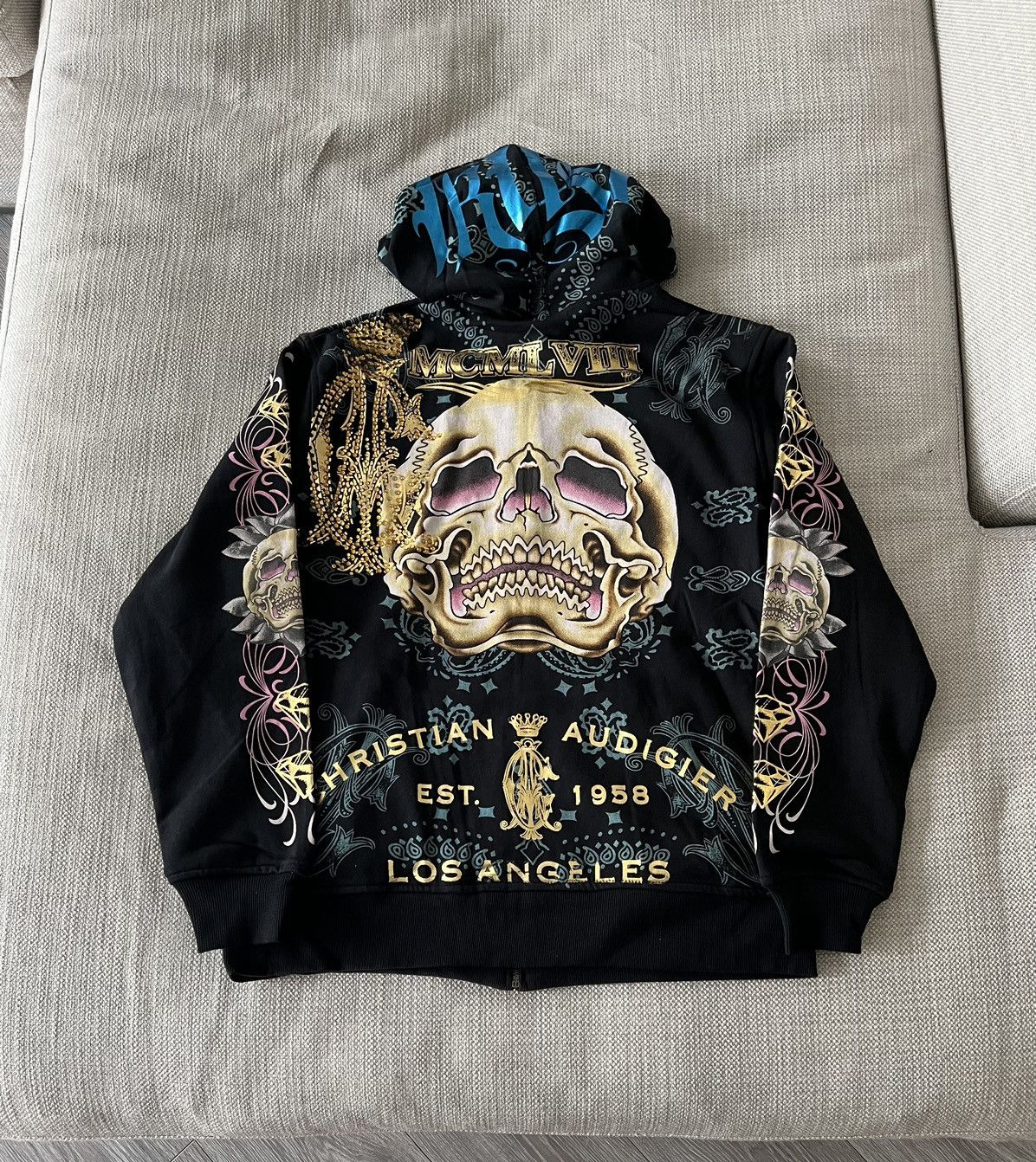 Christian Audigier × Ed Hardy × Vintage Vintage Deadstock 💥 Reversable Christian Audigier Y2K RARE Size US L / EU 52-54 / 3 - 2 Thumbnail