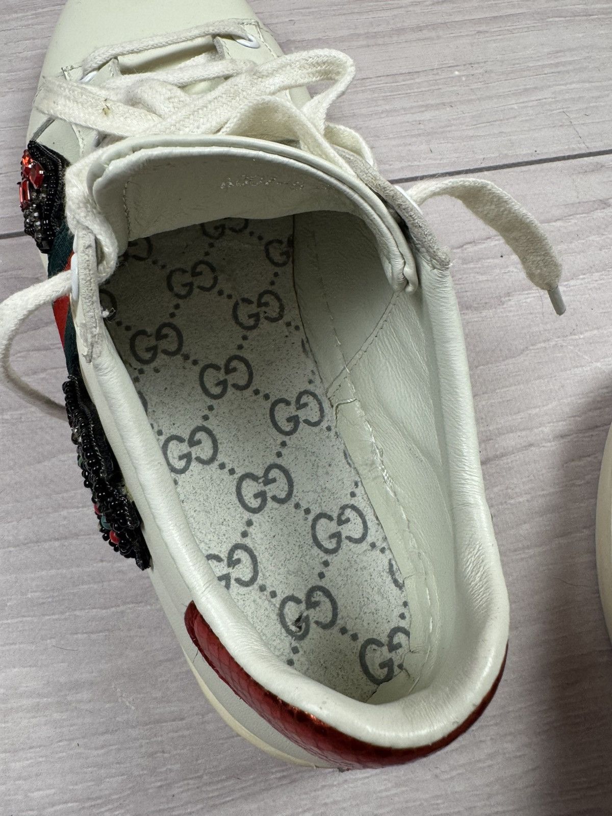 Gucci Gucci Arrow Ace Embroidered Sneakers 37 sz Size US 6.5 / IT 36.5 - 13 Thumbnail