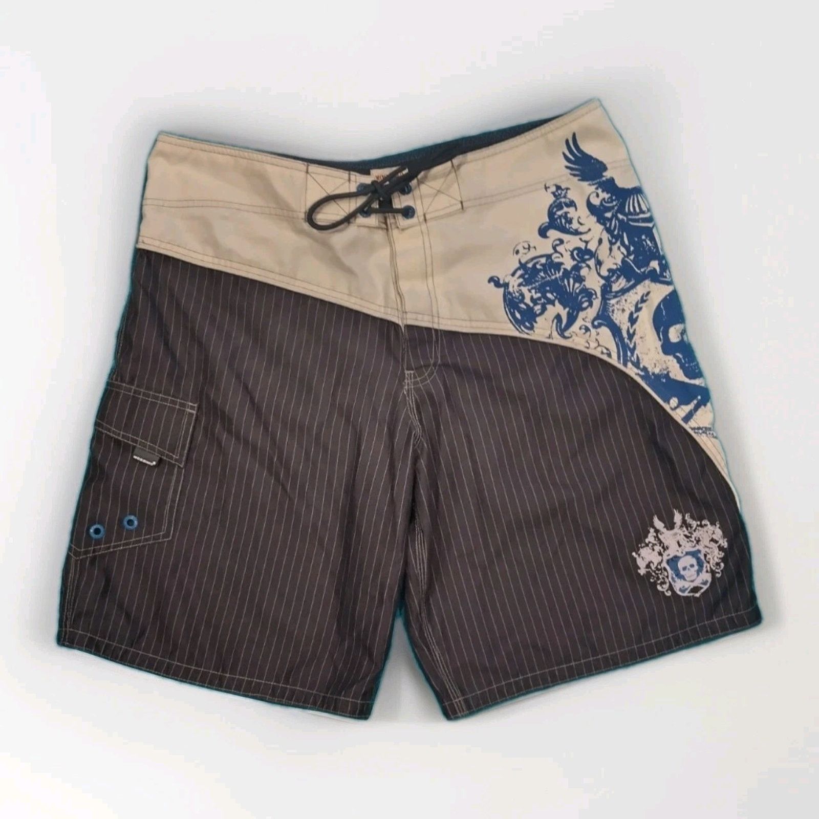 Mossimo MOSSIMO Board Shorts Pinstripe & Gothic Graphic Men's 35 Size US 35 - 1 Thumbnail