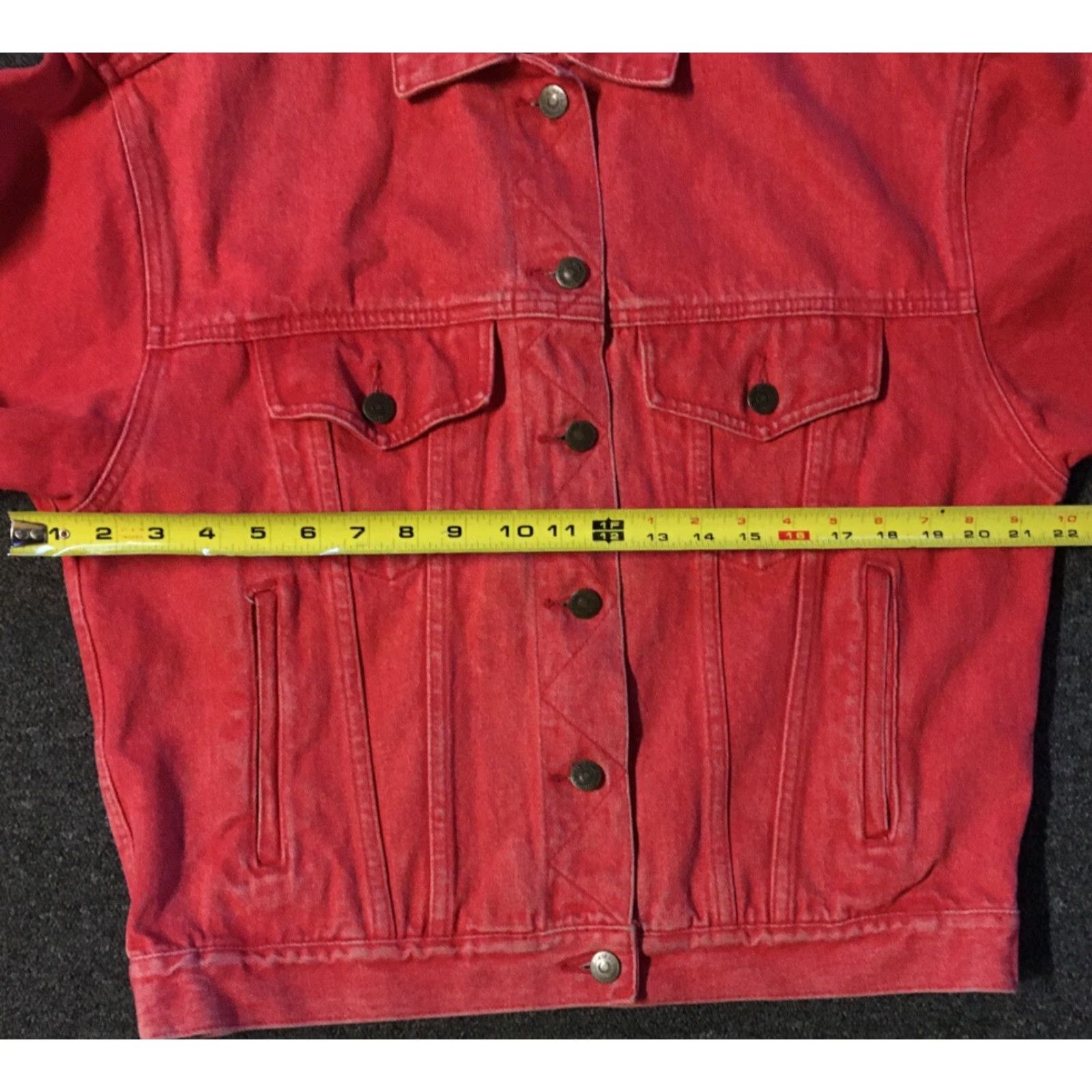 Lee Vtg 90s Eddie Bauer Denim Jean Jacket S Biker Grunge Trucker Punk Retro Rock 80s Size 28" / US 6 / IT 42 - 5 Thumbnail