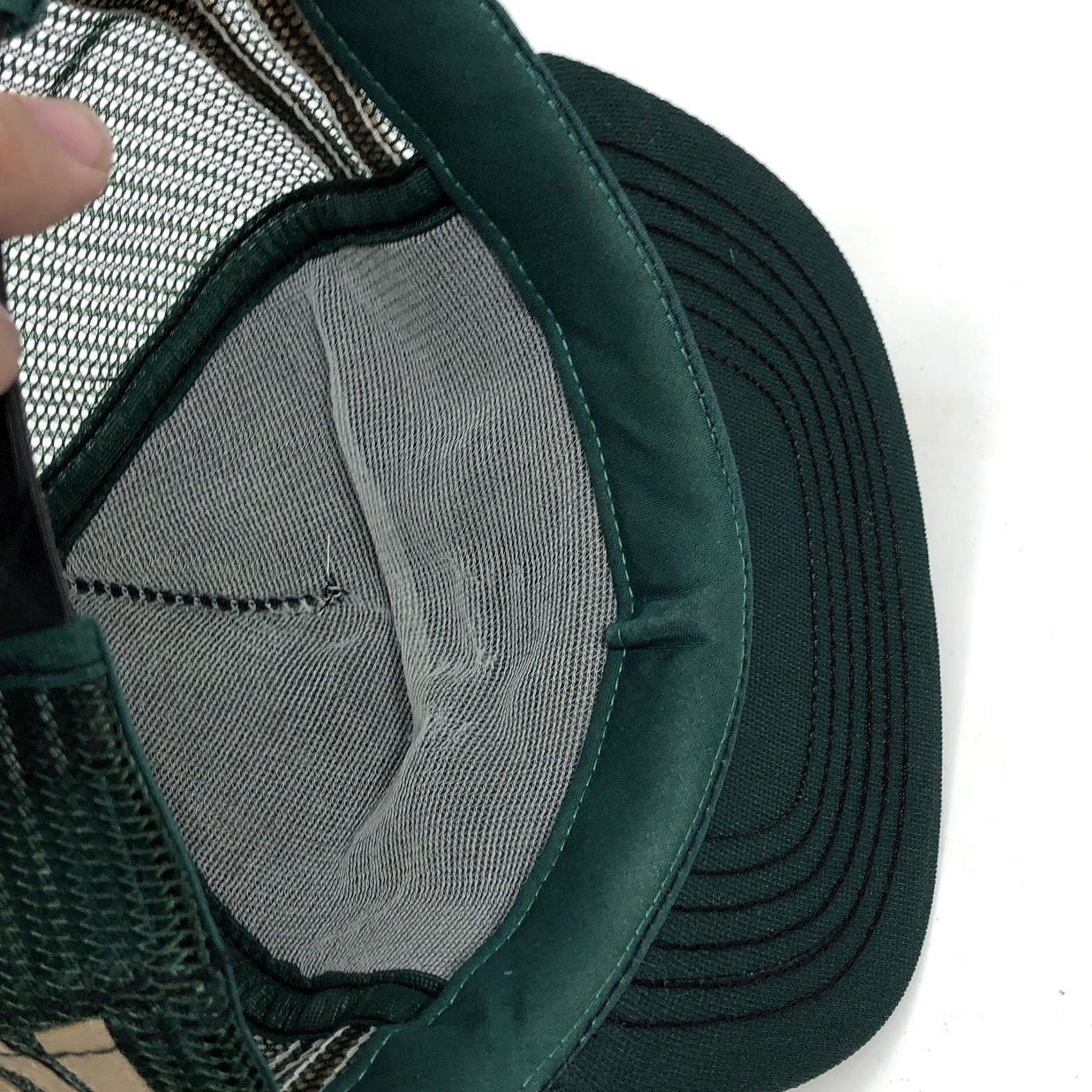 Vintage VINTAGE Federal Bank 3 Stripe Trucker Hat Cap Snap Back Green 80s USA Side Mens Size ONE SIZE - 5 Thumbnail