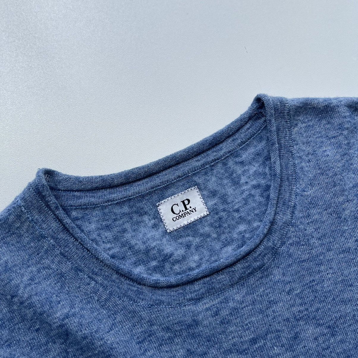 C.P. Company C.P. Company Linen/Polyester Knit Jumper Sweater Blue Size US M / EU 48-50 / 2 - 7 Thumbnail