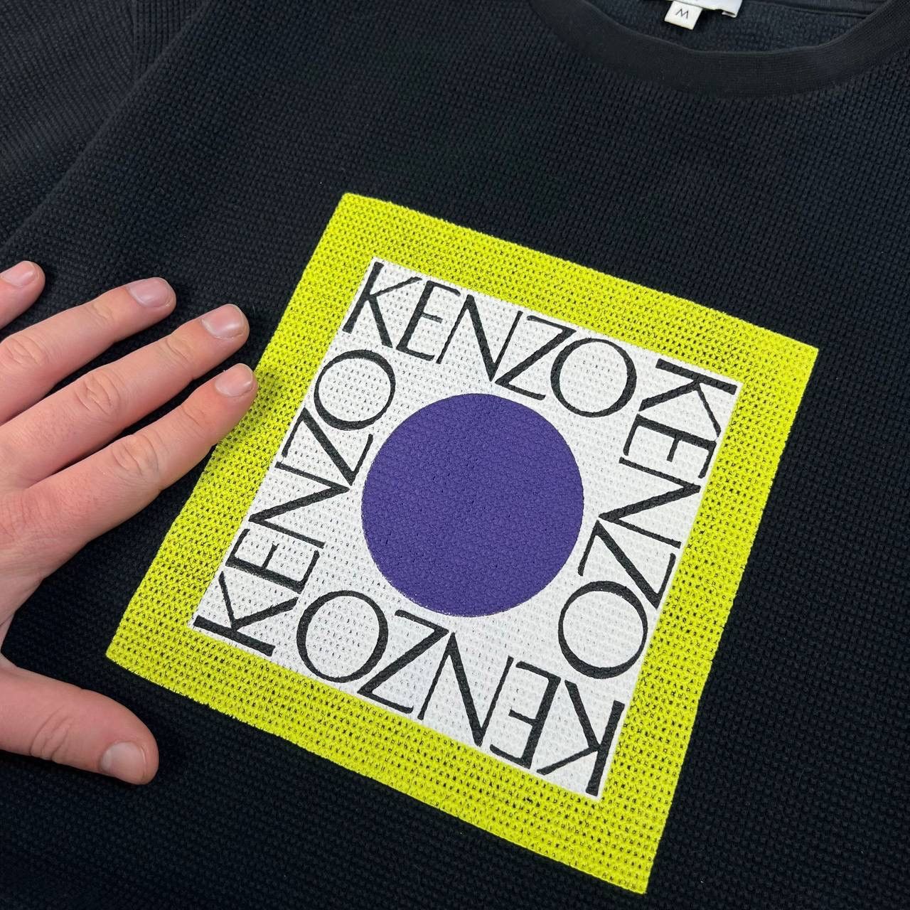 Kenzo Kenzo Paris Luxury Big Logo Waffle T-Shirt 1TS105 Size US M / EU 48-50 / 2 - 3 Thumbnail