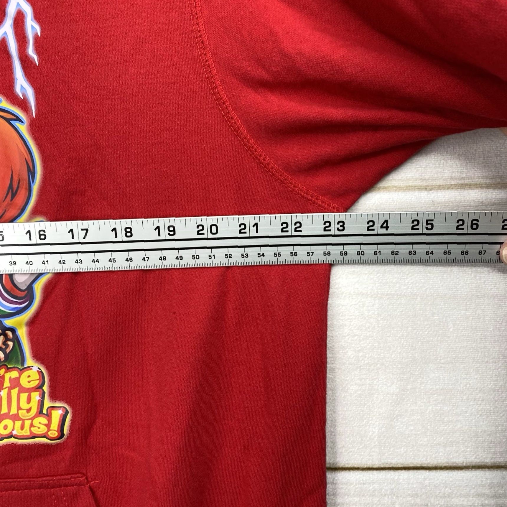 Vintage Chucky Charms Hoodie XL Red Horror Cereal Parody Graphic Hooded Sweatshirt Mens Hoodie XL Chucky Charms Horror Movie Graphic Print Hoodie Size US XL / EU 56 / 4 - 7 Thumbnail