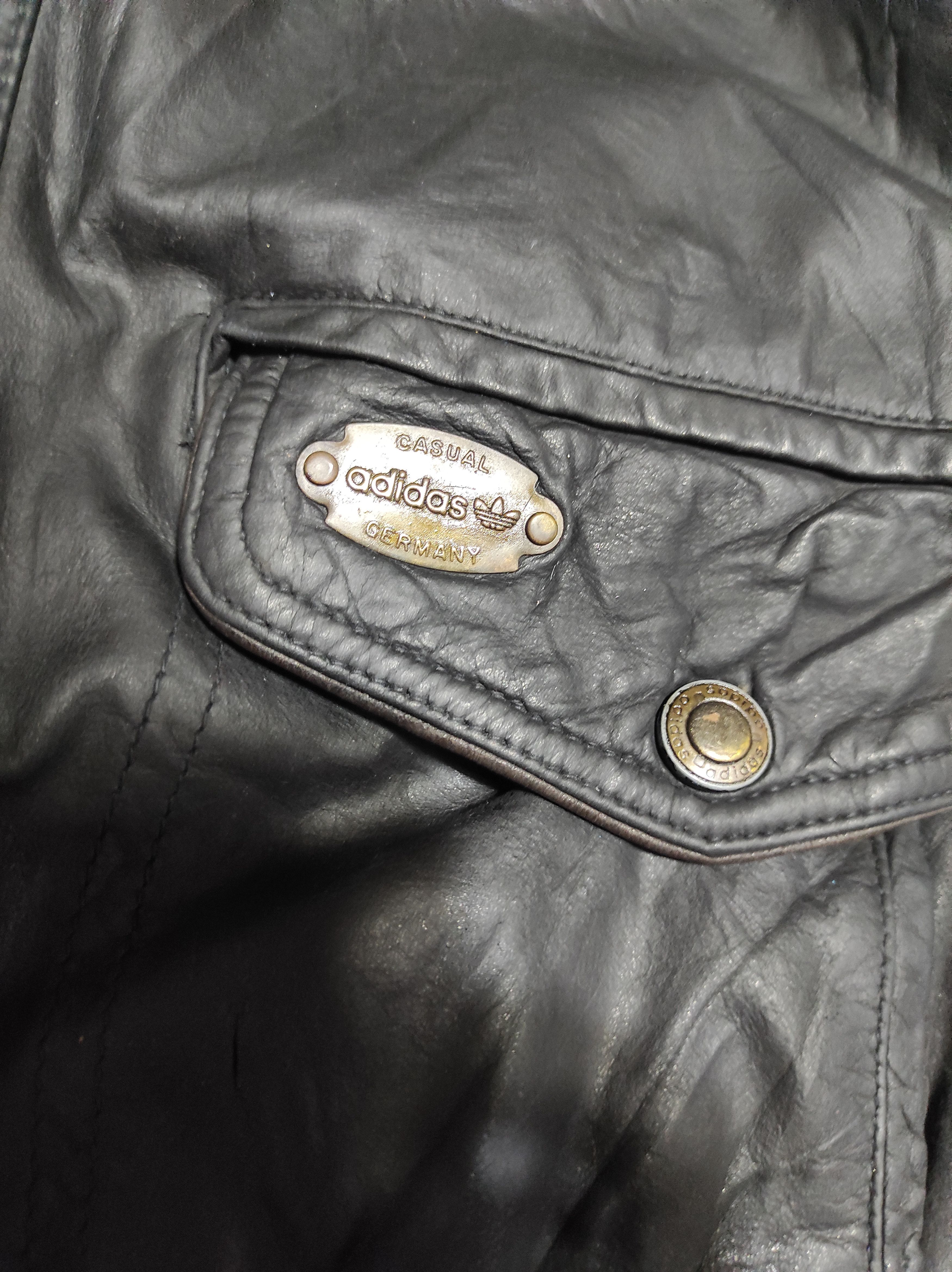 Adidas Rare Adidas 1989 Classic Genuine Leather Bomber Jacket Size US M / EU 48-50 / 2 - 11 Thumbnail