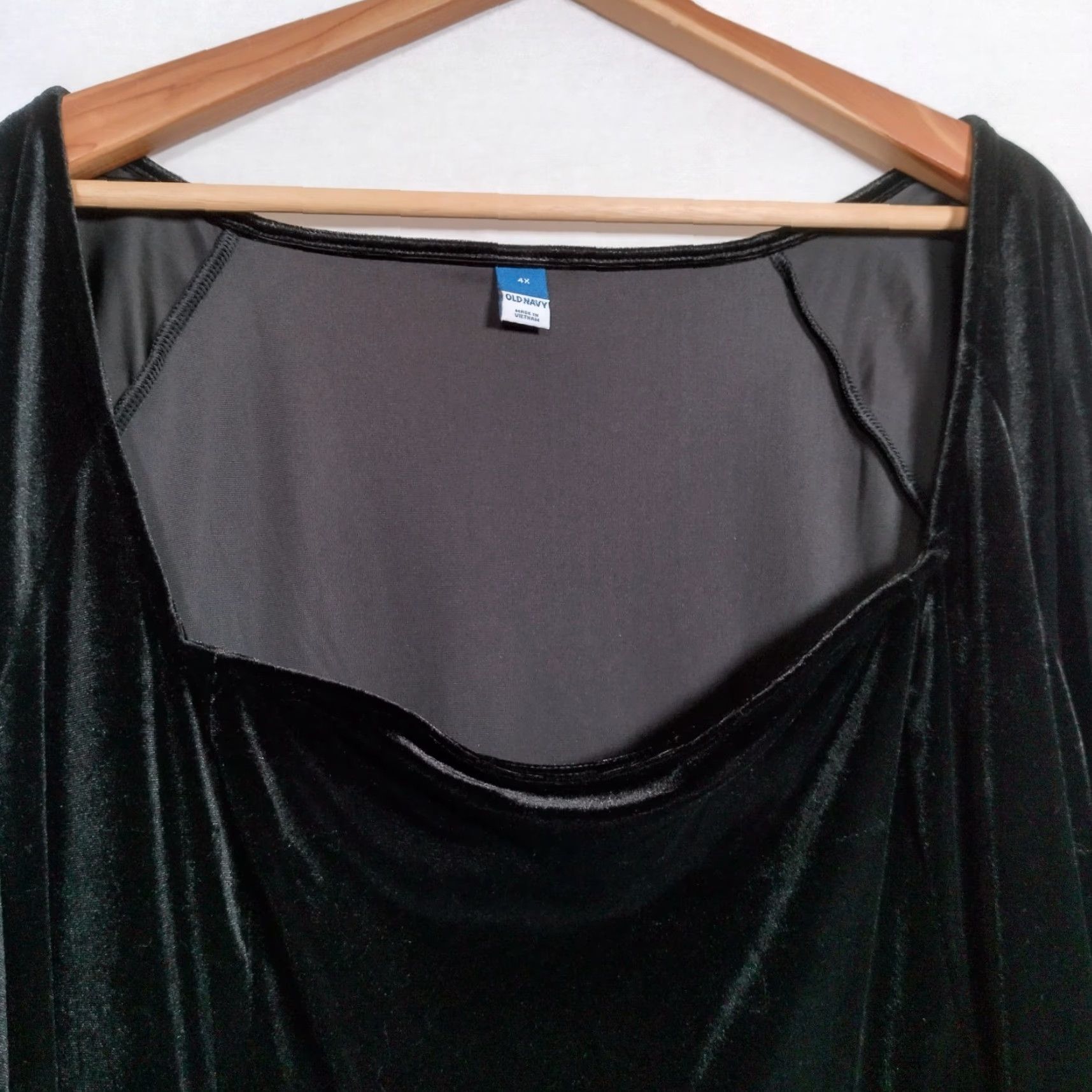 Old Navy VINTAGE Old Navy Dress Plus Size 4X Flare Mini Black Jack Velour Long Sleeve New Size XXL / US 16-18 / IT 52-54 - 4 Thumbnail