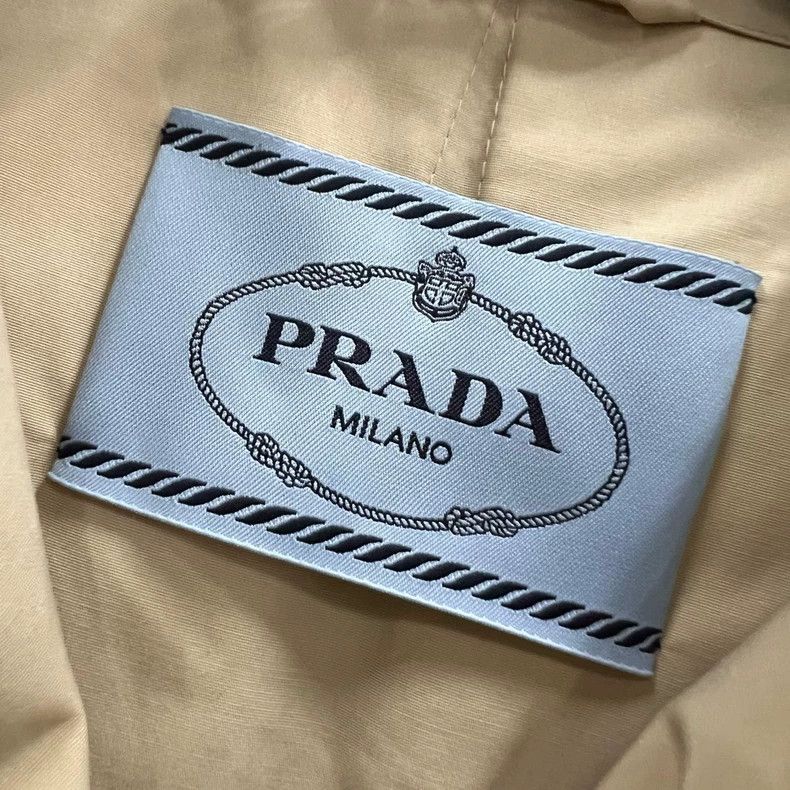 Prada Prada Khaki double-breasted windbreaker jacket 2502-Nextarr Size US XXS / EU 40 - 4 Thumbnail