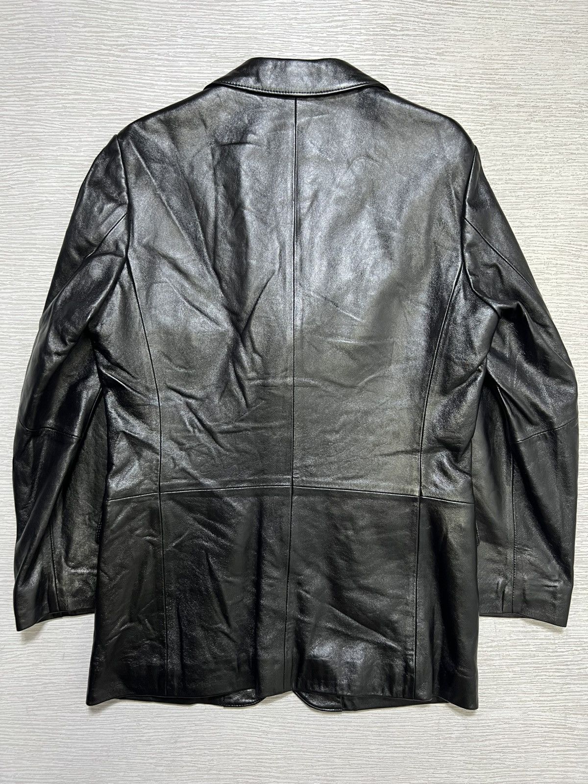 Balenciaga Balenciaga - Vintage - 1997 - Leather Blazer Size US L / EU 52-54 / 3 - 3 Thumbnail