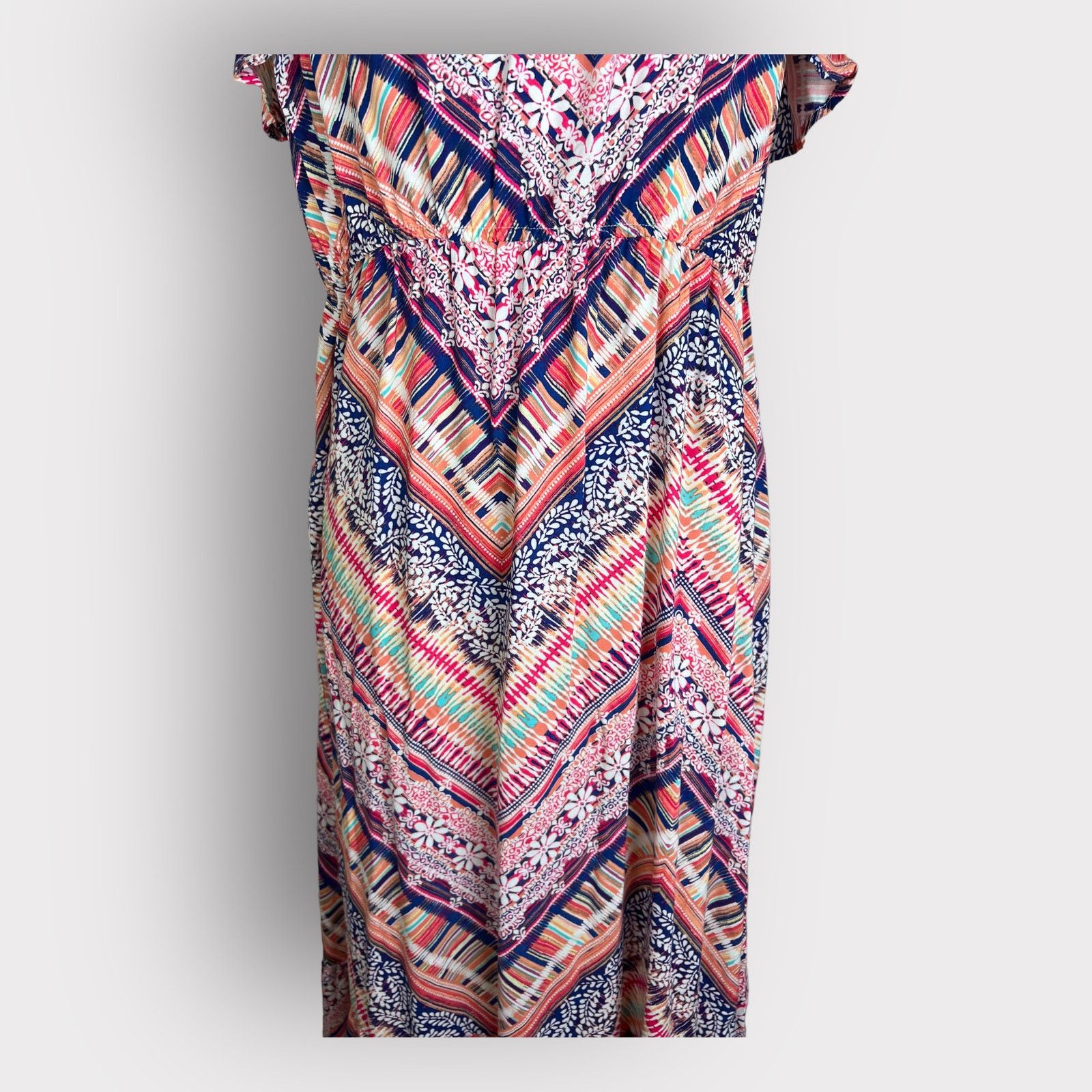 Nordstrom Socialite Printed Tiered Halter Maxi Dress | Large Size L / US 10 / IT 46 - 4 Thumbnail