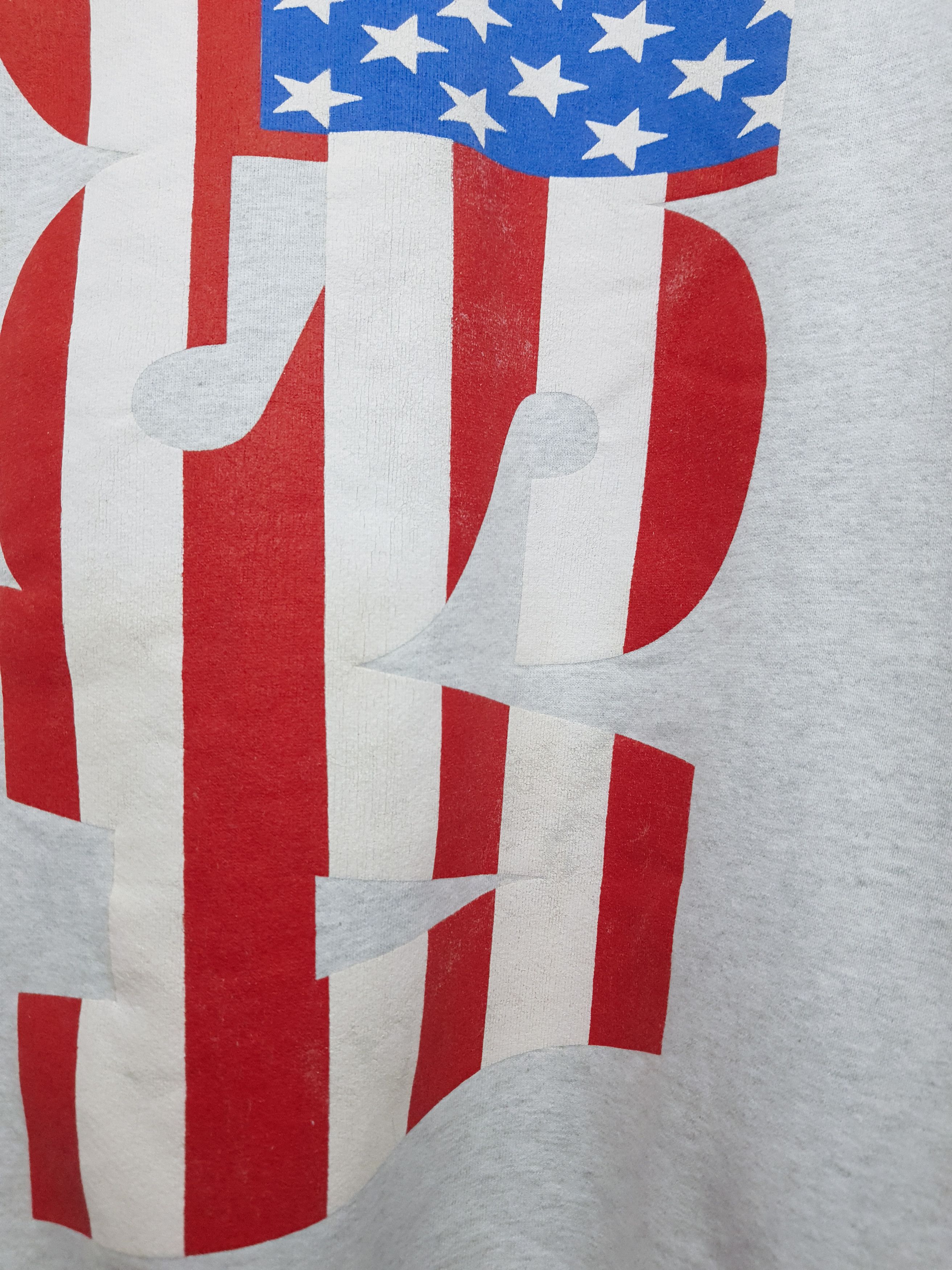 Vintage 1990s Fruit Of The Loom USA Graphic Print Flag Crewneck RARE Size US XL / EU 56 / 4 - 3 Thumbnail