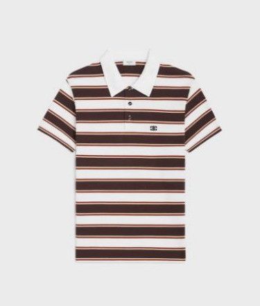Celine o1bcso1str0925 2X44G141W Polo Shirt in Brown/Rust Size US L / EU 52-54 / 3 - 1 Preview