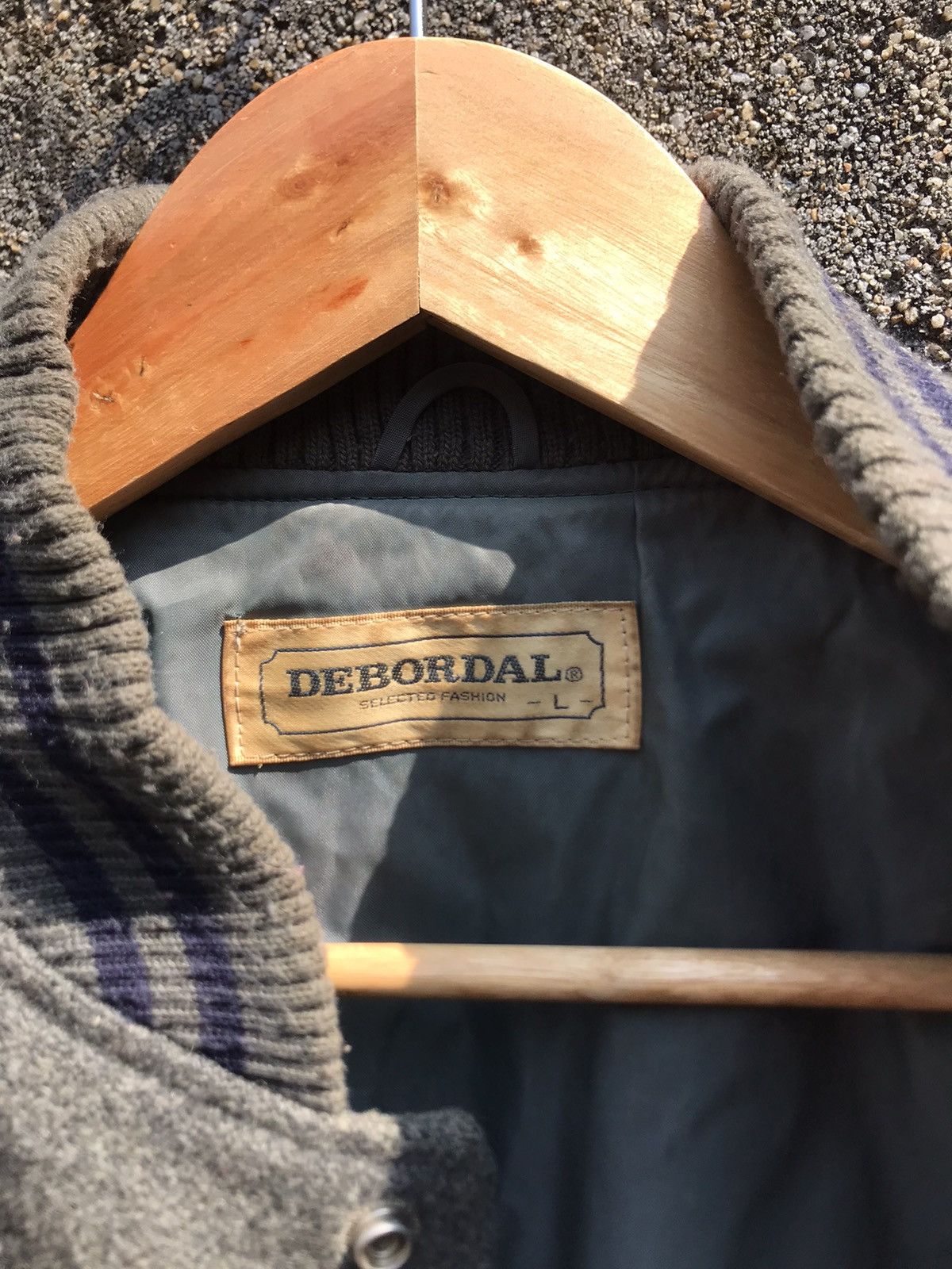Japanese Brand × Vintage 🔥Vintage Debordal Grey Wool Varsity Jacket Size US L / EU 52-54 / 3 - 6 Thumbnail