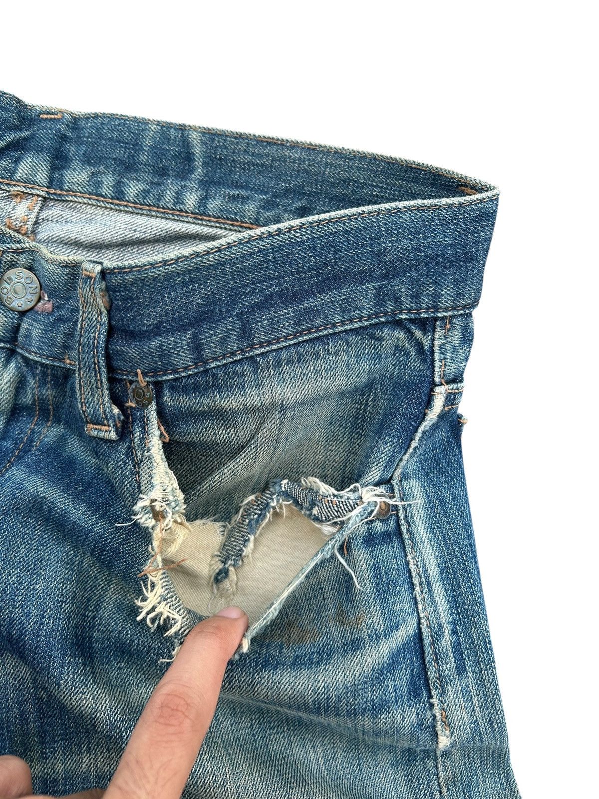 Kapital Thrashed Vintage Bobson Selvedge Denim Jeans Size US 31 - 11 Thumbnail