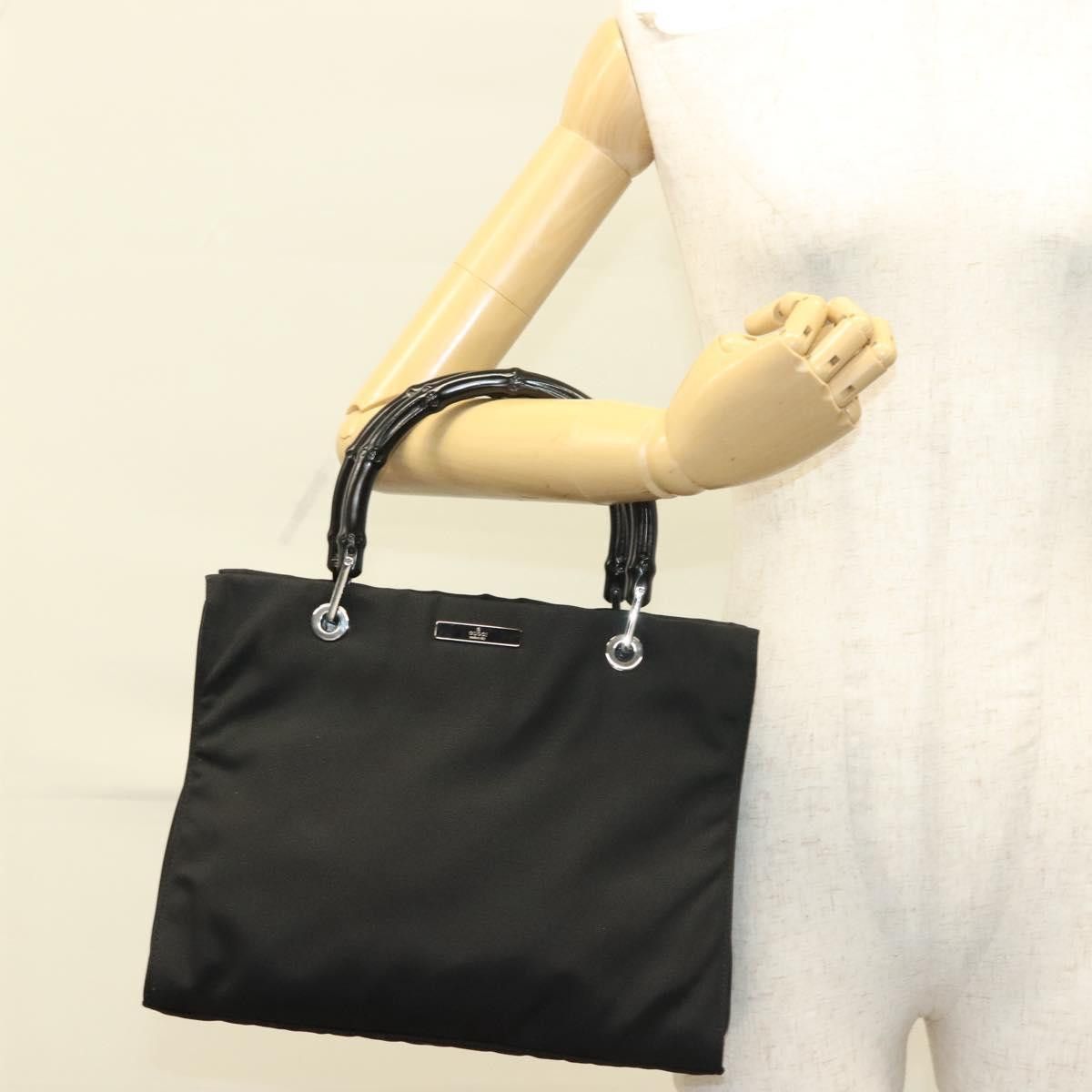 Gucci GUCCI Bamboo Hand Bag Nylon Black Silver 002 002 Size ONE SIZE - 25 Thumbnail