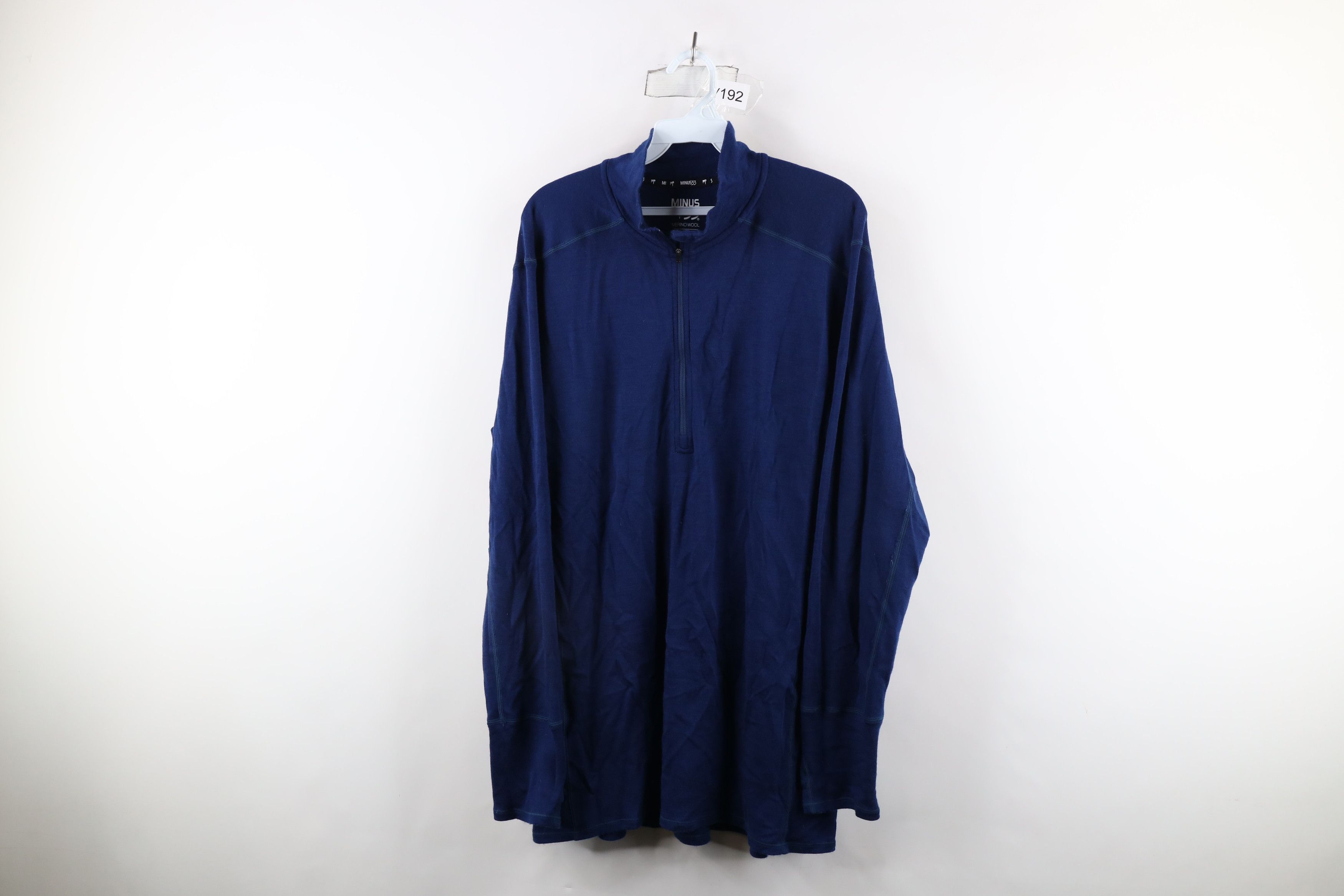 Vintage Minus 33 Merino Wool Half Zip Pullover Base Sweater Blue Size US XXL / EU 58 / 5 - 1 Thumbnail