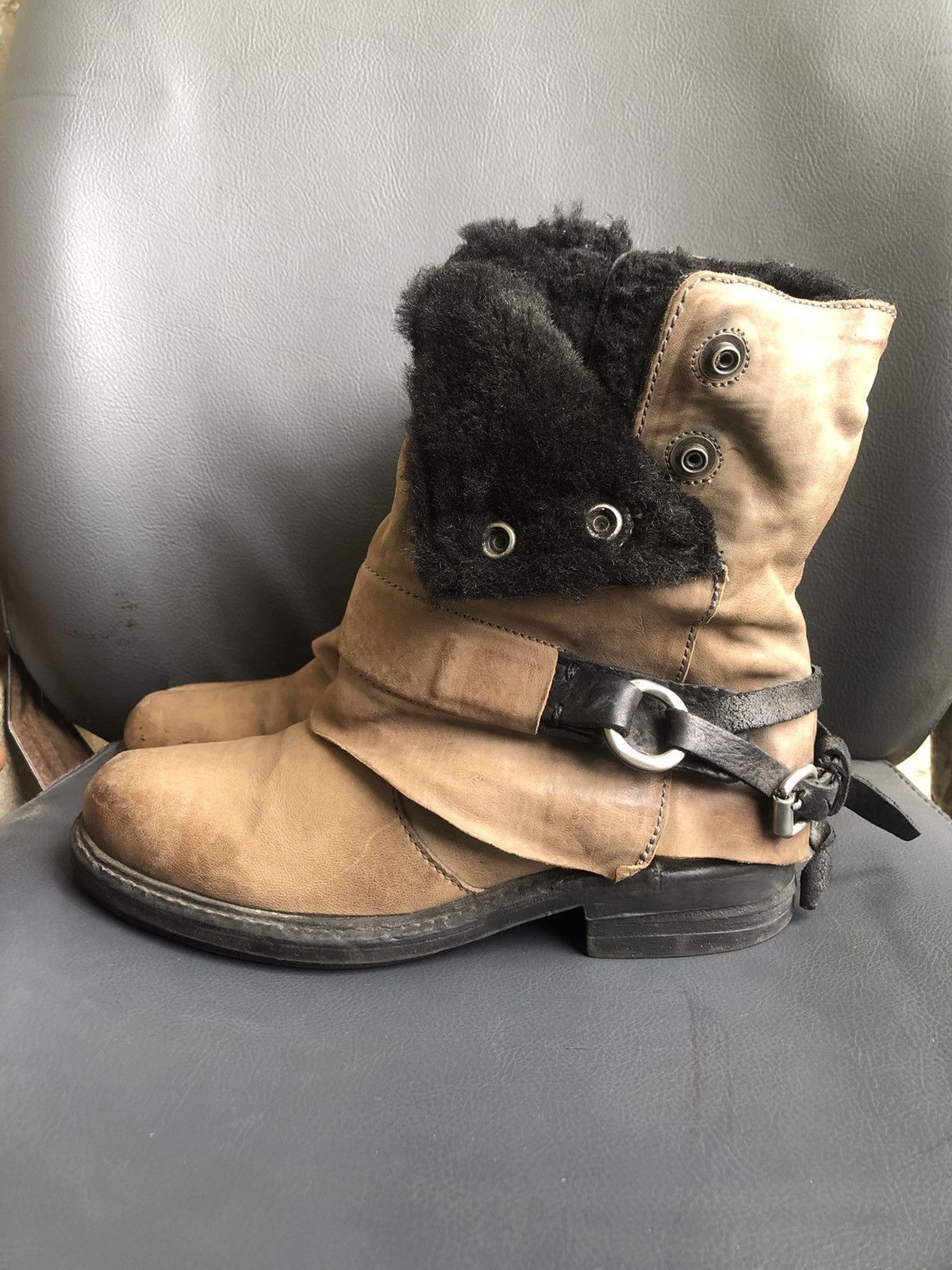 A.S.98 A.S 98 Beige Leather Women’s Boots Size 38 Size US 8 / IT 38 - 2 Thumbnail