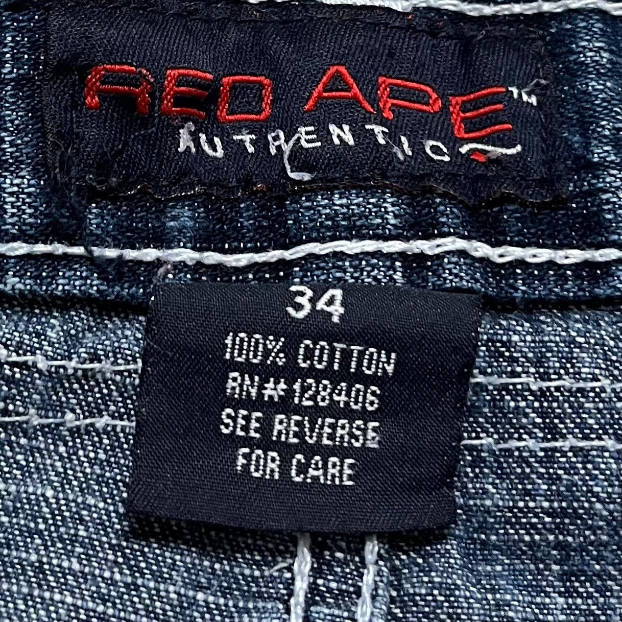 Other Red Ape Y2K Baggy Skater Embroidered Extended Pocket Jean 35 Size US 35 - 4 Thumbnail