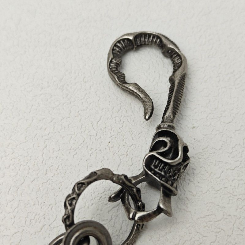 Vintage Punk Two Layer Stainless Steel Keychain Size ONE SIZE - 9 Thumbnail
