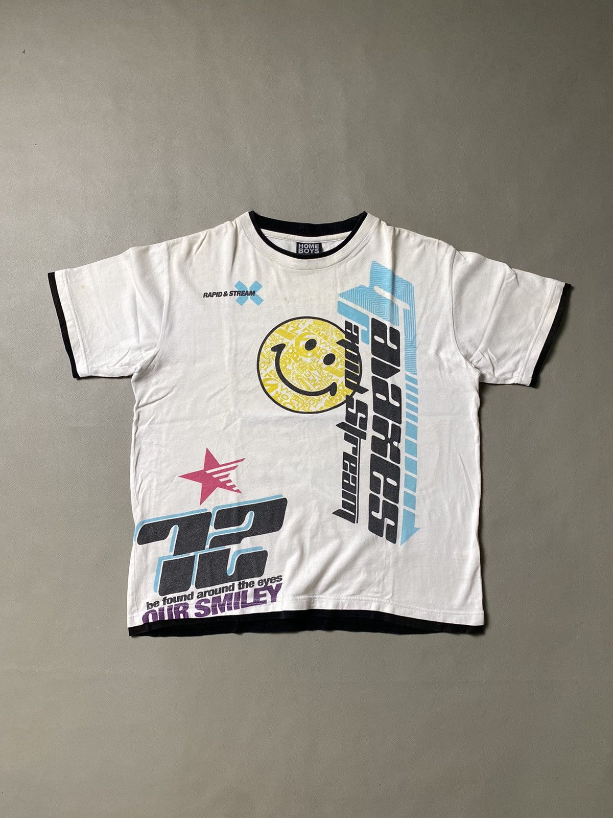 Y2K Home Boys Rapid Stream Poem Tshirt