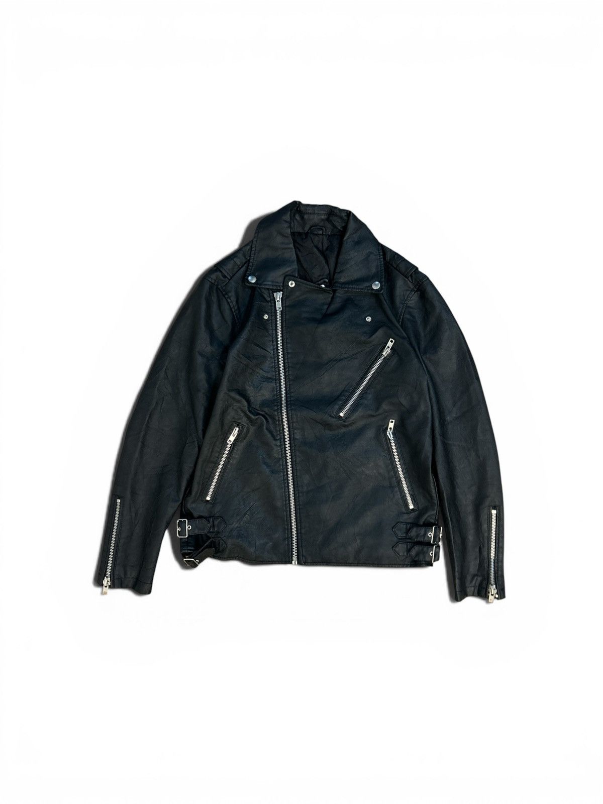 If Six Was Nine 🧥 SPAO Leather Double Rider Biker Jacket Size US L / EU 52-54 / 3 - 1 Thumbnail