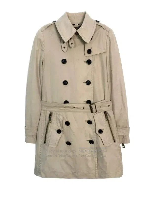 Burberry Burberry Ladies' Khaki Cotton Trench Coat. Size S / US 4 / IT 40 - 1 Thumbnail