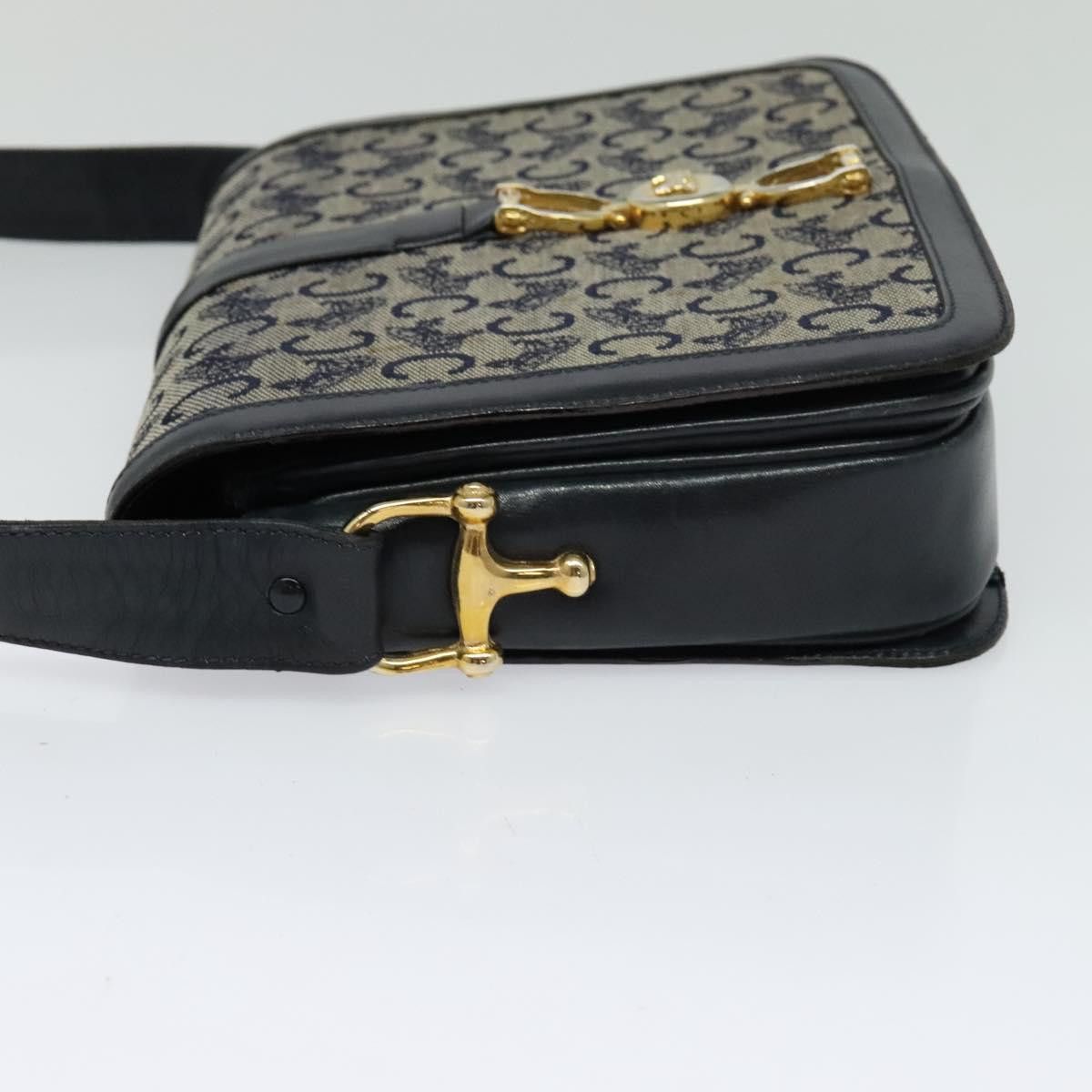 Celine CELINE C Sulky Shoulder Bag Canvas Navy Gold Size ONE SIZE - 4 Thumbnail