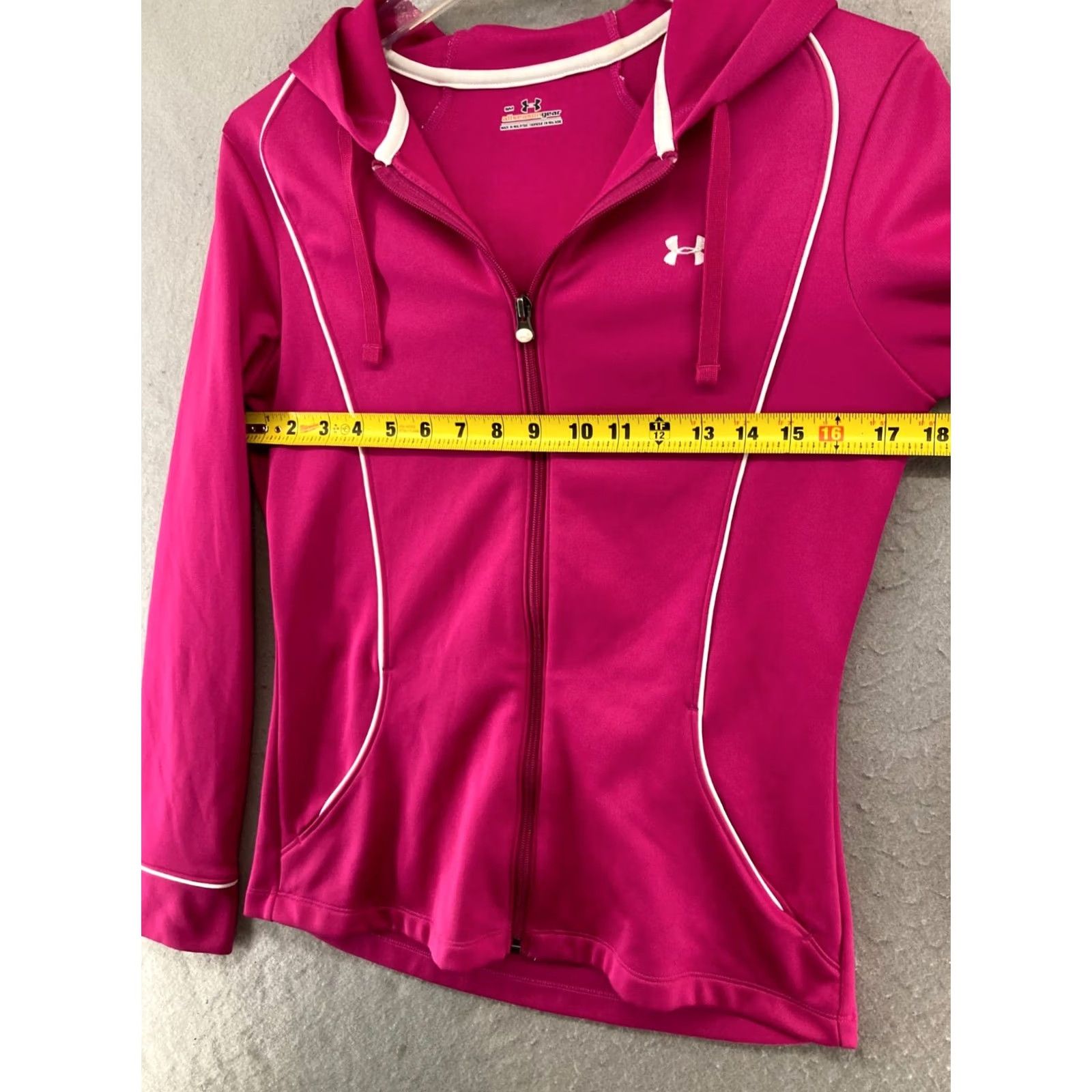 Under Armour Under Armour Jacket Womens Small pink Hoodie Sweatshirt Full Zip Athletic Size S / US 4 / IT 40 - 2 Thumbnail
