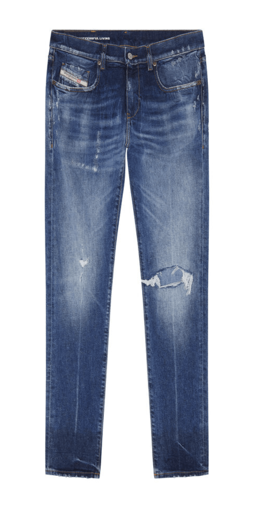 Image of Diesel D-Strukt Slim Jeans in Blue, Men's (Size 33)