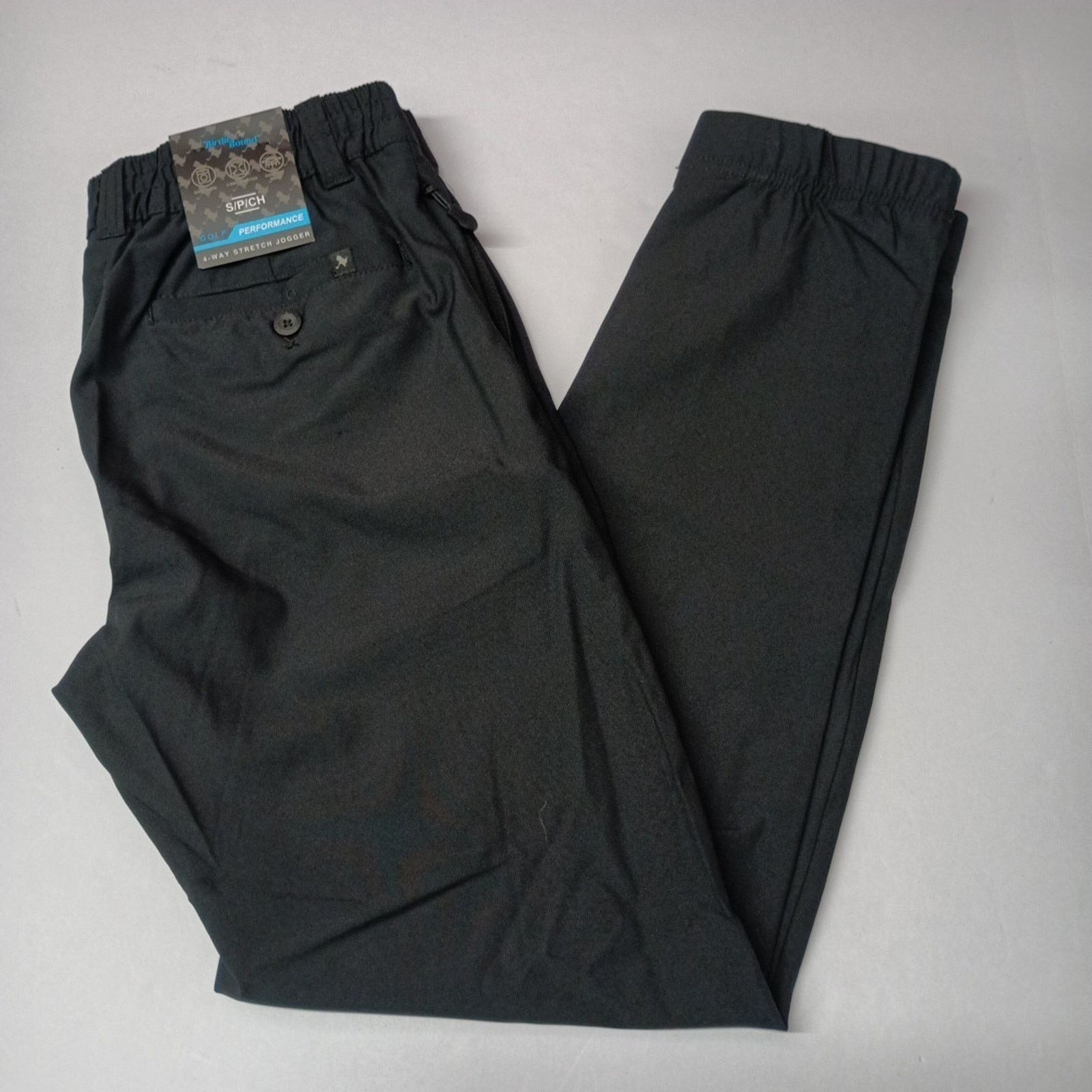 Other Birdie Bound Golf Joggers Men's S Black Stretch Drawstring Size US 29 - 1 Thumbnail
