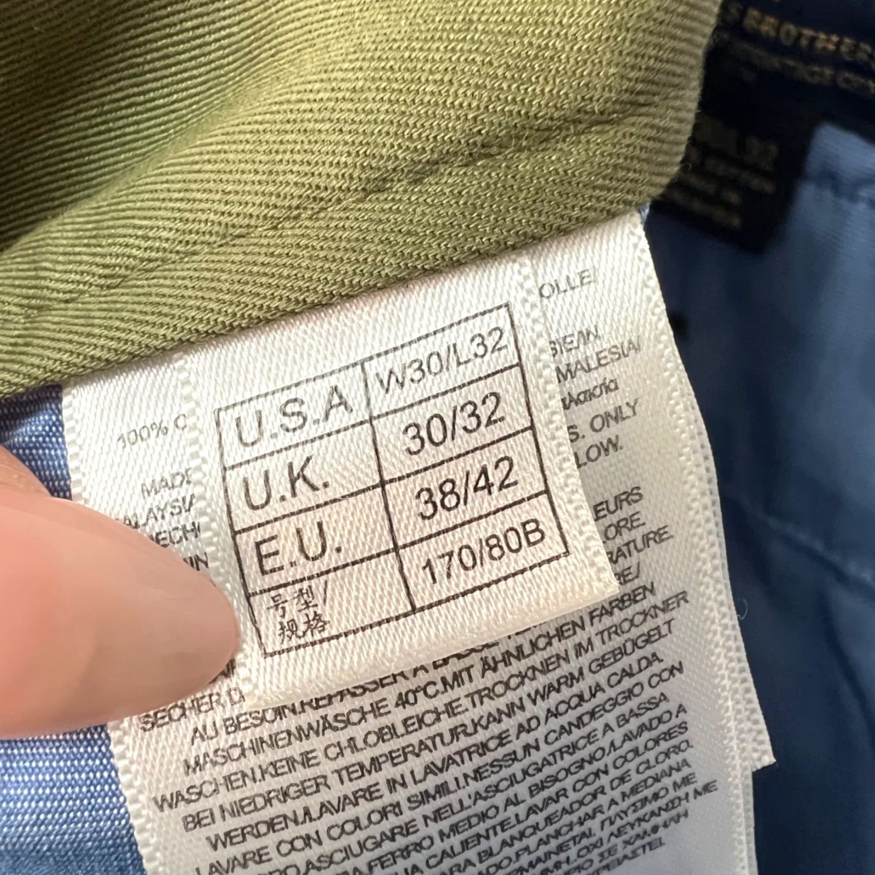 Brooks Brothers Brooks Brothers Mens Slim Fit Chino Pants 30 x 32 Green Lightweight Clark Fit Advantage Pants Size US 30 / EU 46 - 4 Thumbnail