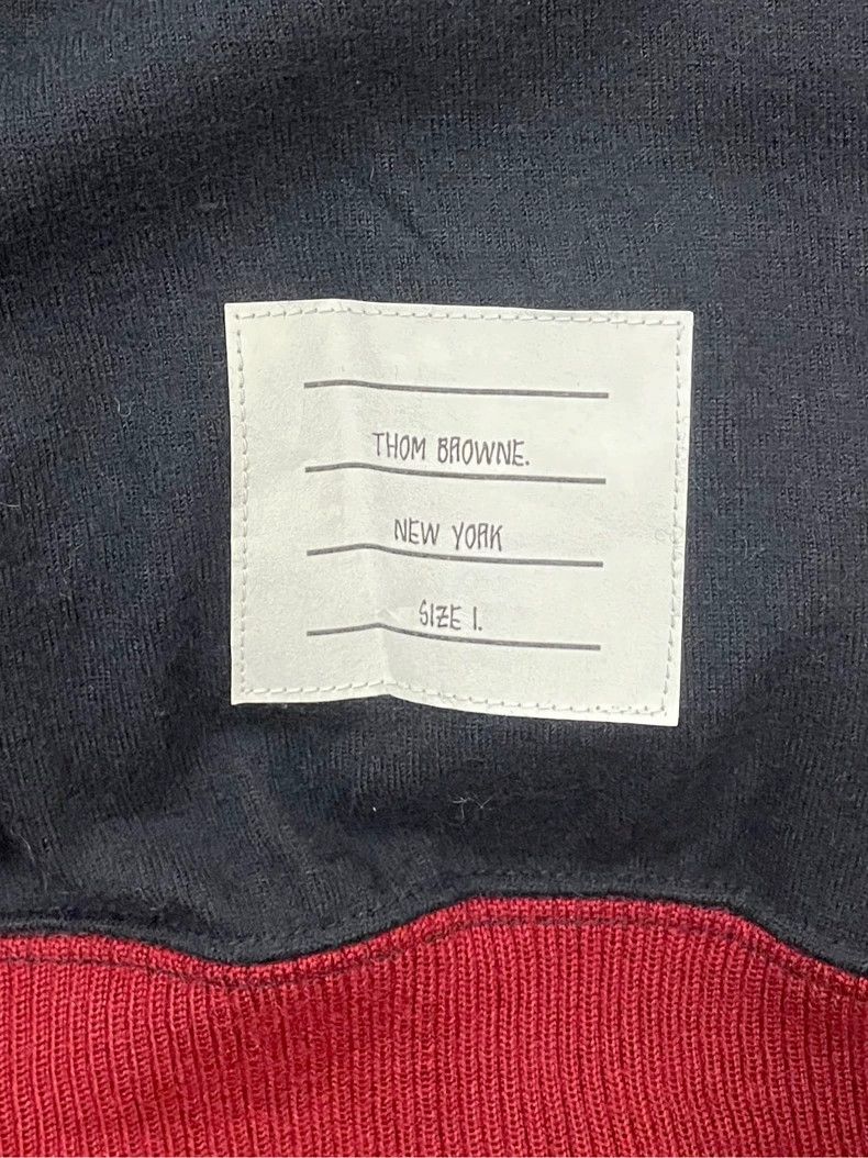 Thom Browne Thom browne Color-blocked four-striped round-neck wool swea Size US S / EU 44-46 / 1 - 5 Thumbnail