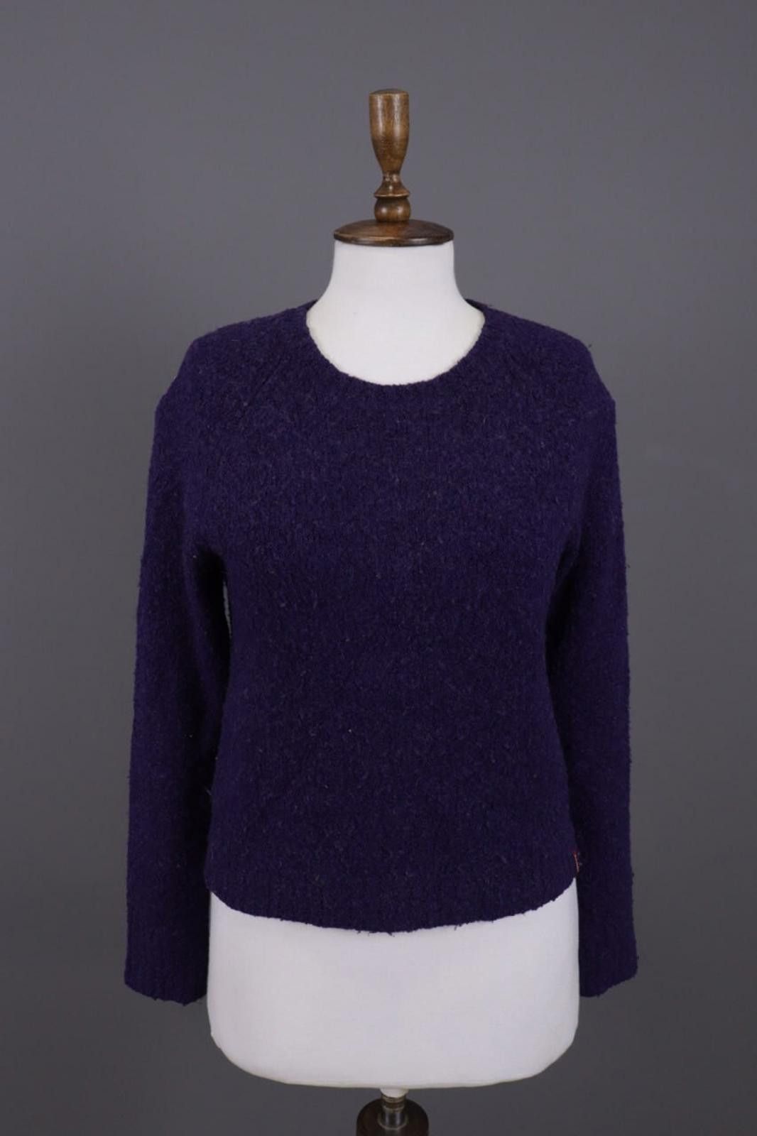 Designer Miss Sixty Purple Knit Cropped Sweater Size S Size S / US 4 / IT 40 - 1 Thumbnail