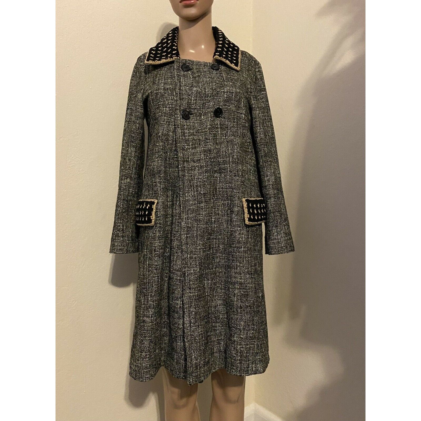 Missoni $1195 New M Missoni 42 6 Tweed Car Coat Crochet Trim Jacket Size M / US 6-8 / IT 42-44 - 2 Thumbnail