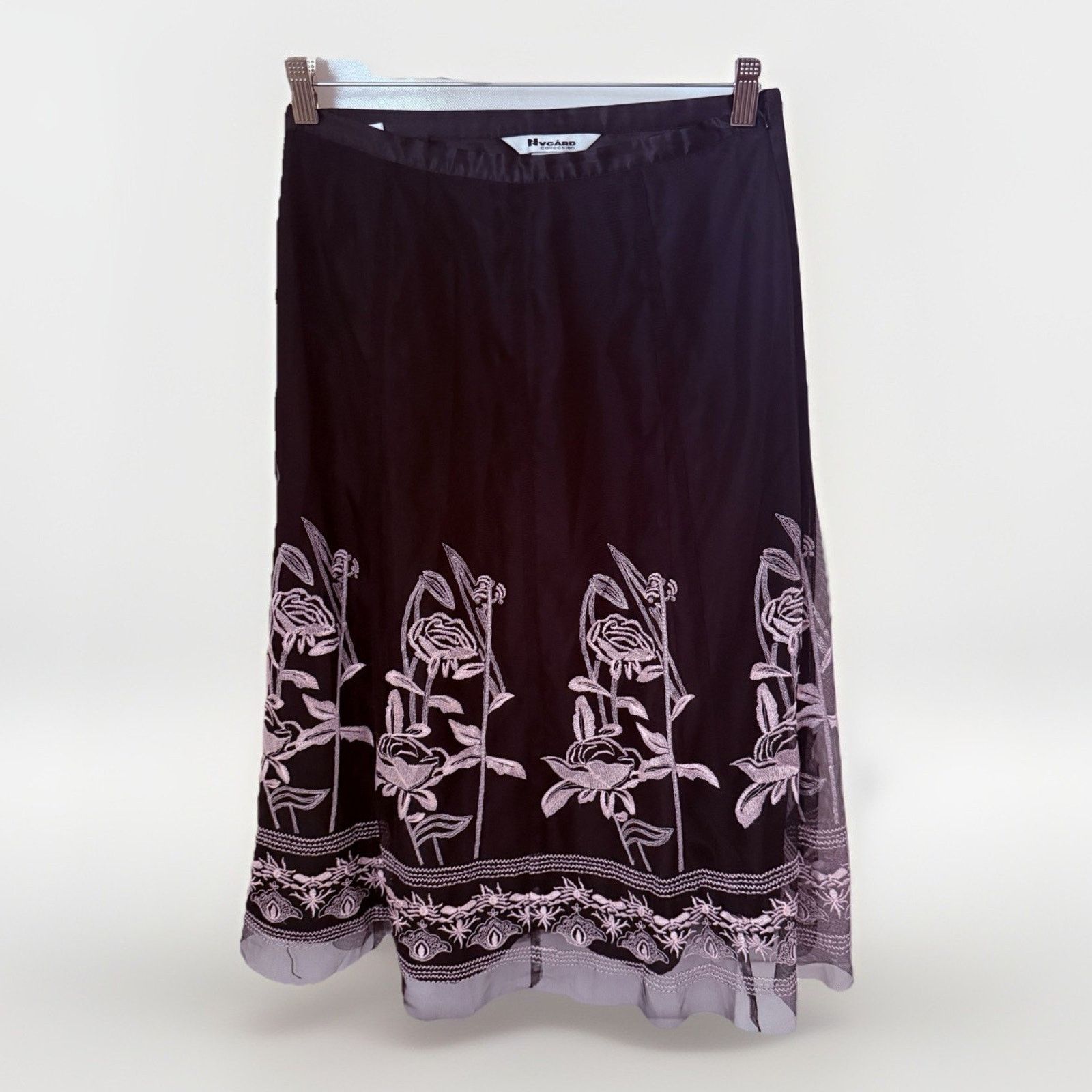 Other Boho Evening Vintage Look Embroidery Mesh Overlay Skirt Size 28" / US 6 / IT 42 - 1 Thumbnail