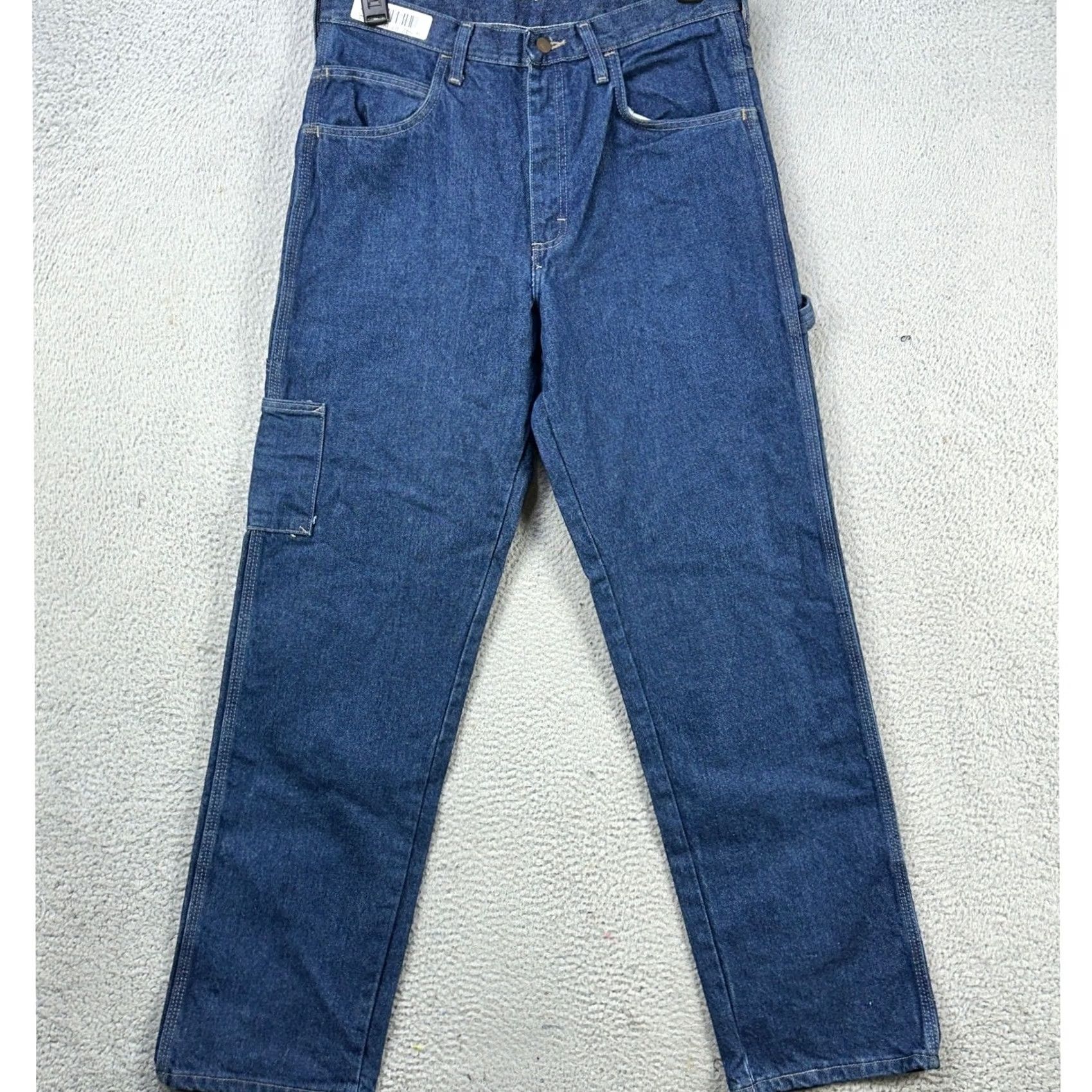 Vintage VINTAGE Bulwark FR Jeans Work Carpenter Mens 34X34 Blue Flame Resistant Cargo Pockets Size US 34 / EU 50 - 2 Thumbnail
