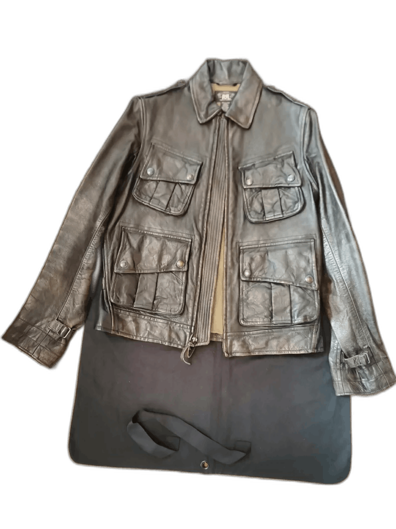 Double RL Vintage Leather Hunting Jacket